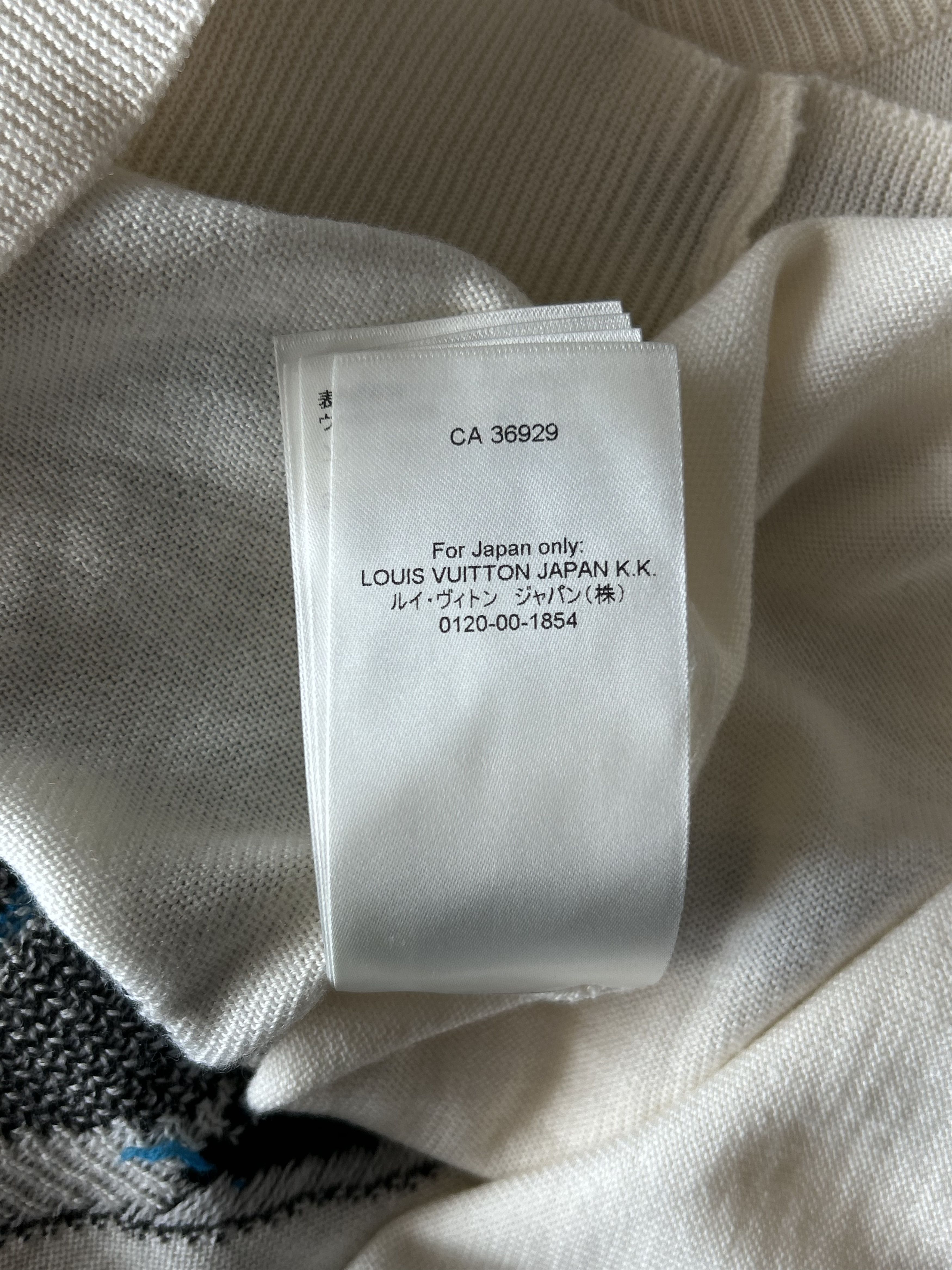 Louis Vuitton Louis Vuitton White & Multicolor Thistle Knit Sweater Size US L / EU 52-54 / 3 - 8 Thumbnail