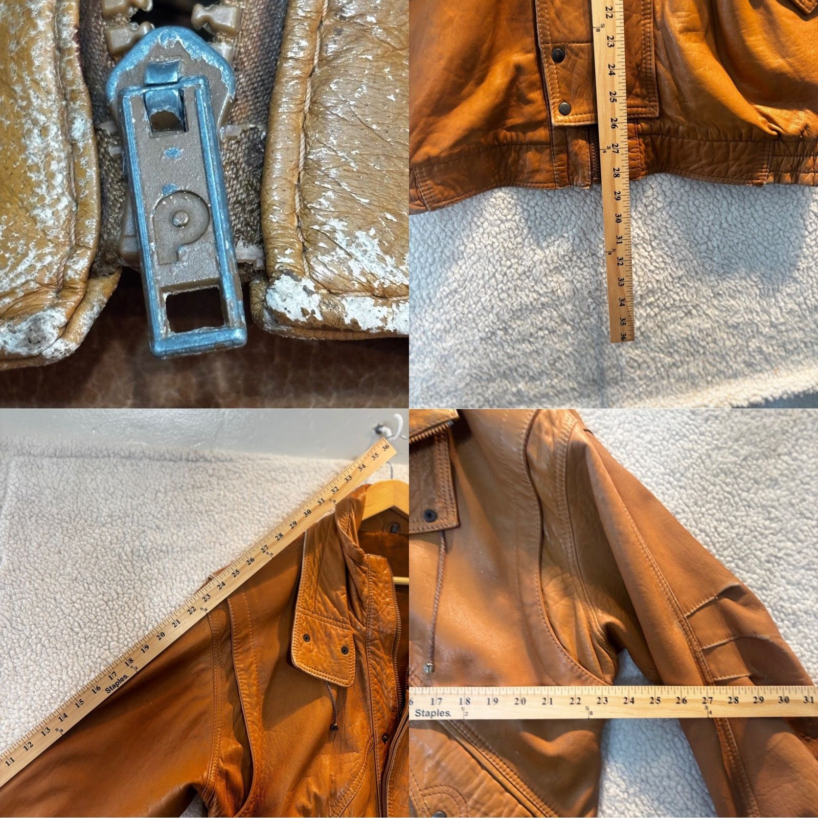Vintage VINTAGE Club Bonjour Leather Bomber Jacket XL Unisex Adults Brown Raglan 1970s-80s Size US XL / EU 56 / 4 - 8 Thumbnail