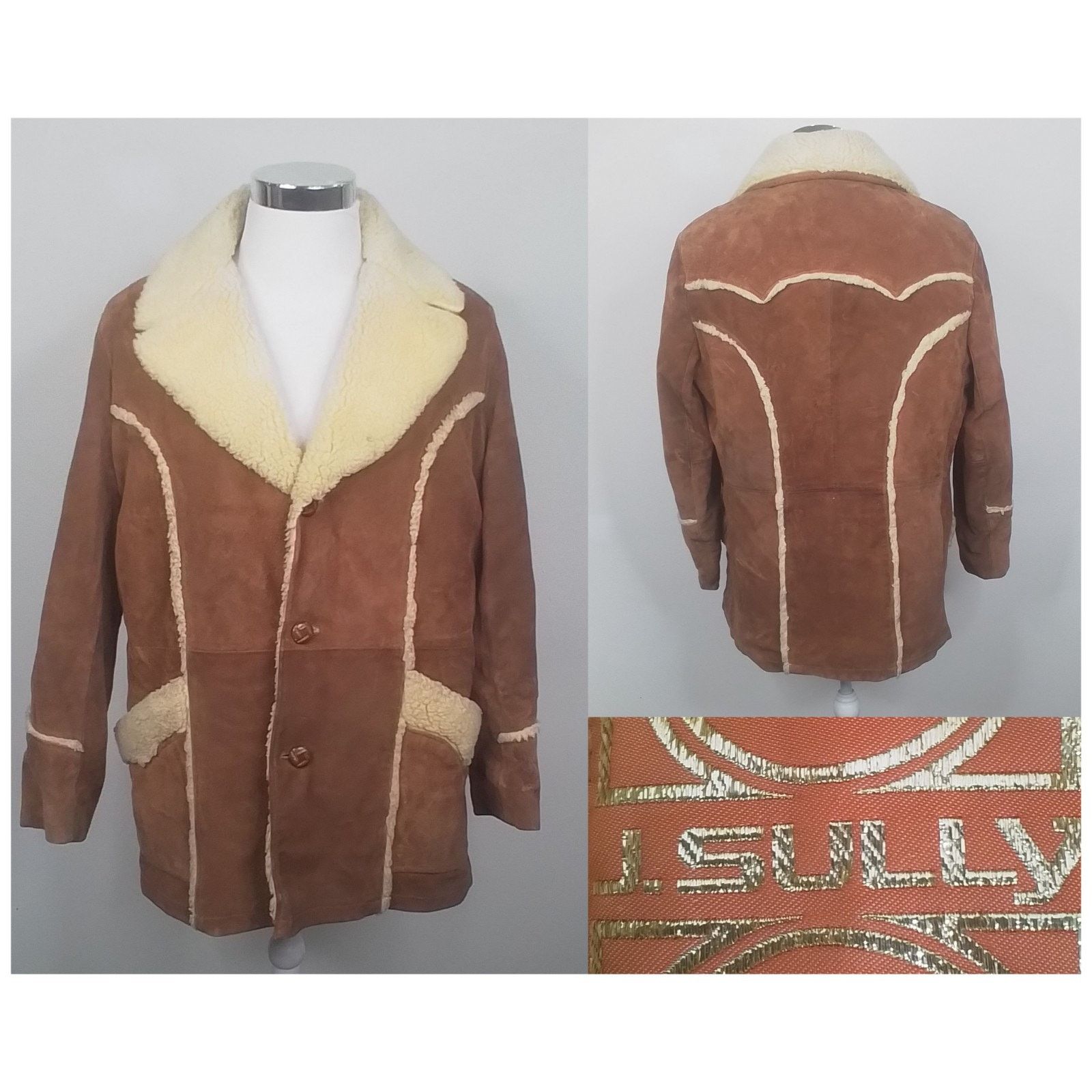 Scully Leather Vintage J. Sully Sherpa Lined Suede Leather Jacket Men's 42 Size US L / EU 52-54 / 3 - 1 Thumbnail