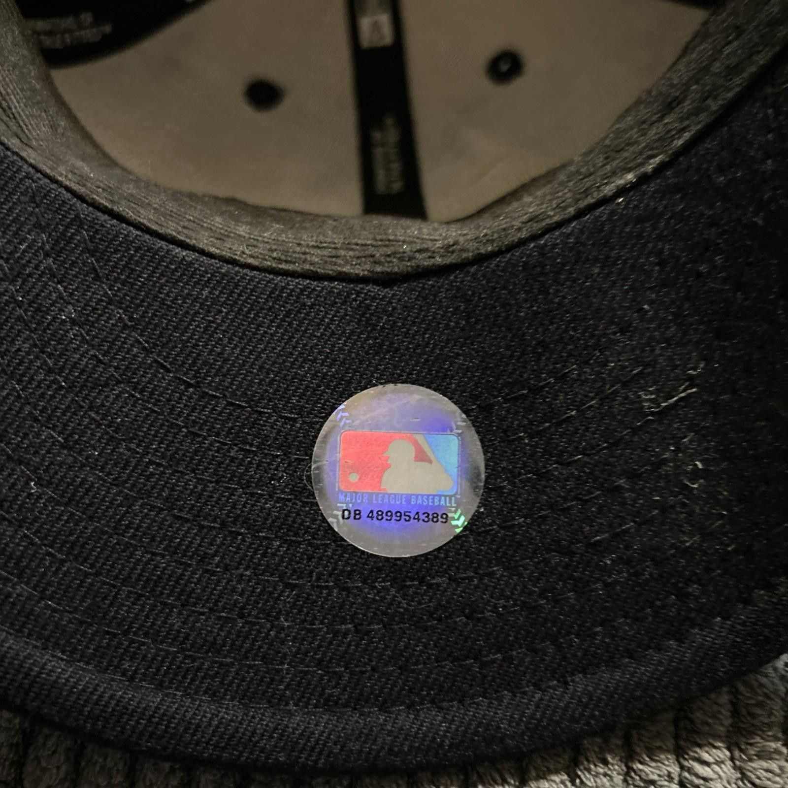 New Era Yankees 59Fifty Hat Fitted 7 Blue New Era MLB Baseball Size ONE SIZE - 9 Thumbnail