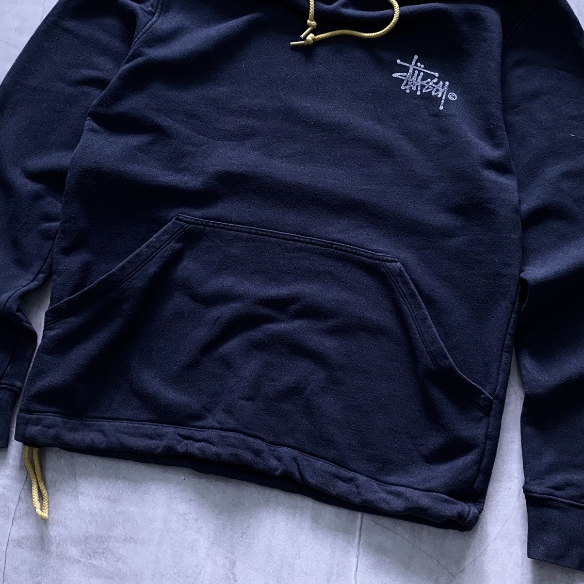 Stussy × Vintage Vintage 00s Stussy Faded Big Logo Rare Made in USA Hoodie Size US L / EU 52-54 / 3 - 5 Thumbnail