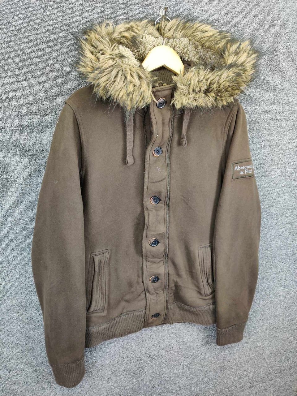Abercrombie & Fitch Vintage Abercrombie & Fitch Shearling Fur Hoodie Jacket Size US XL / EU 56 / 4 - 5 Thumbnail
