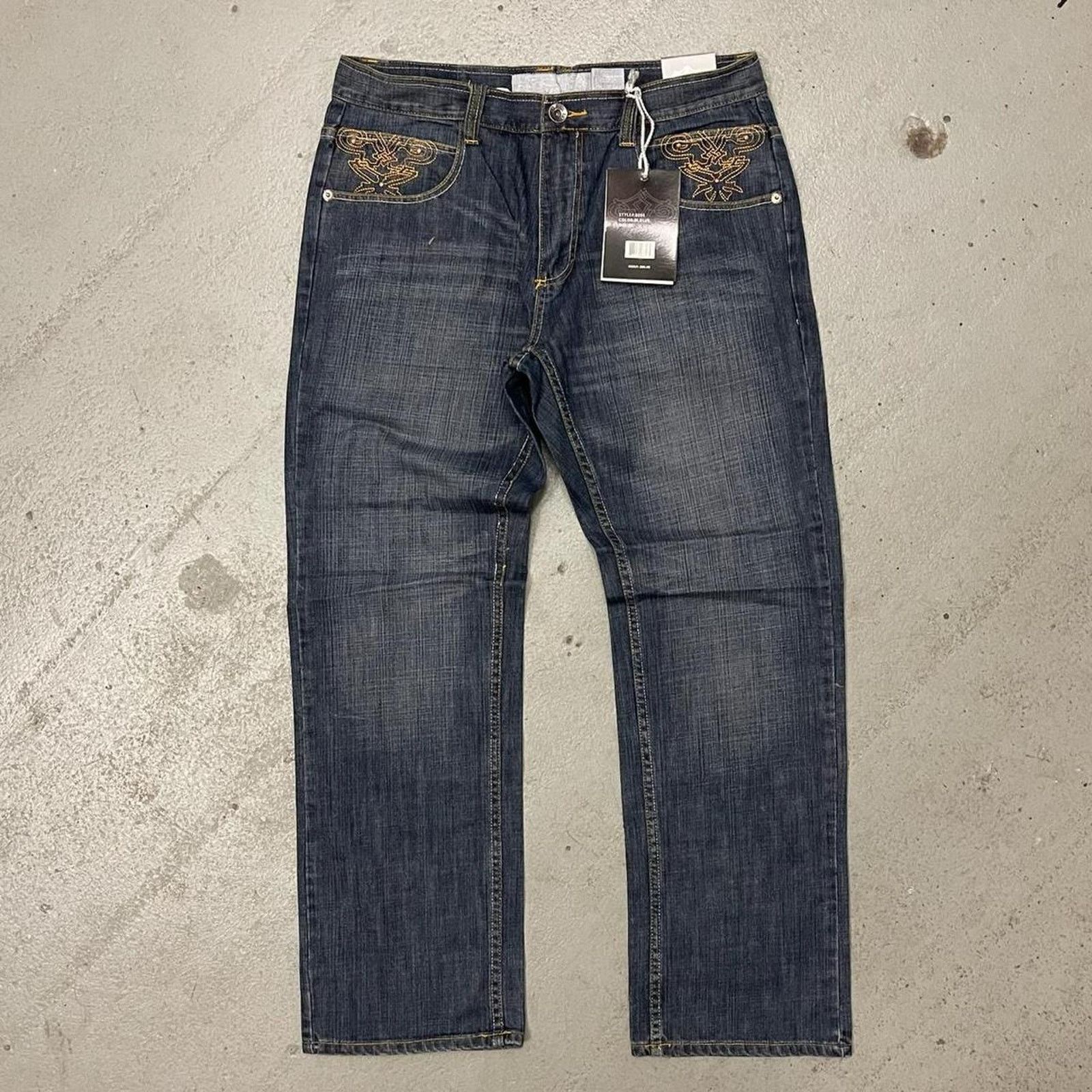 Vintage Vintage Royal Blue Baggy Y2k Denim Rock Jeans Mens SZ 36x32 Size US 36 / EU 52 - 1 Thumbnail