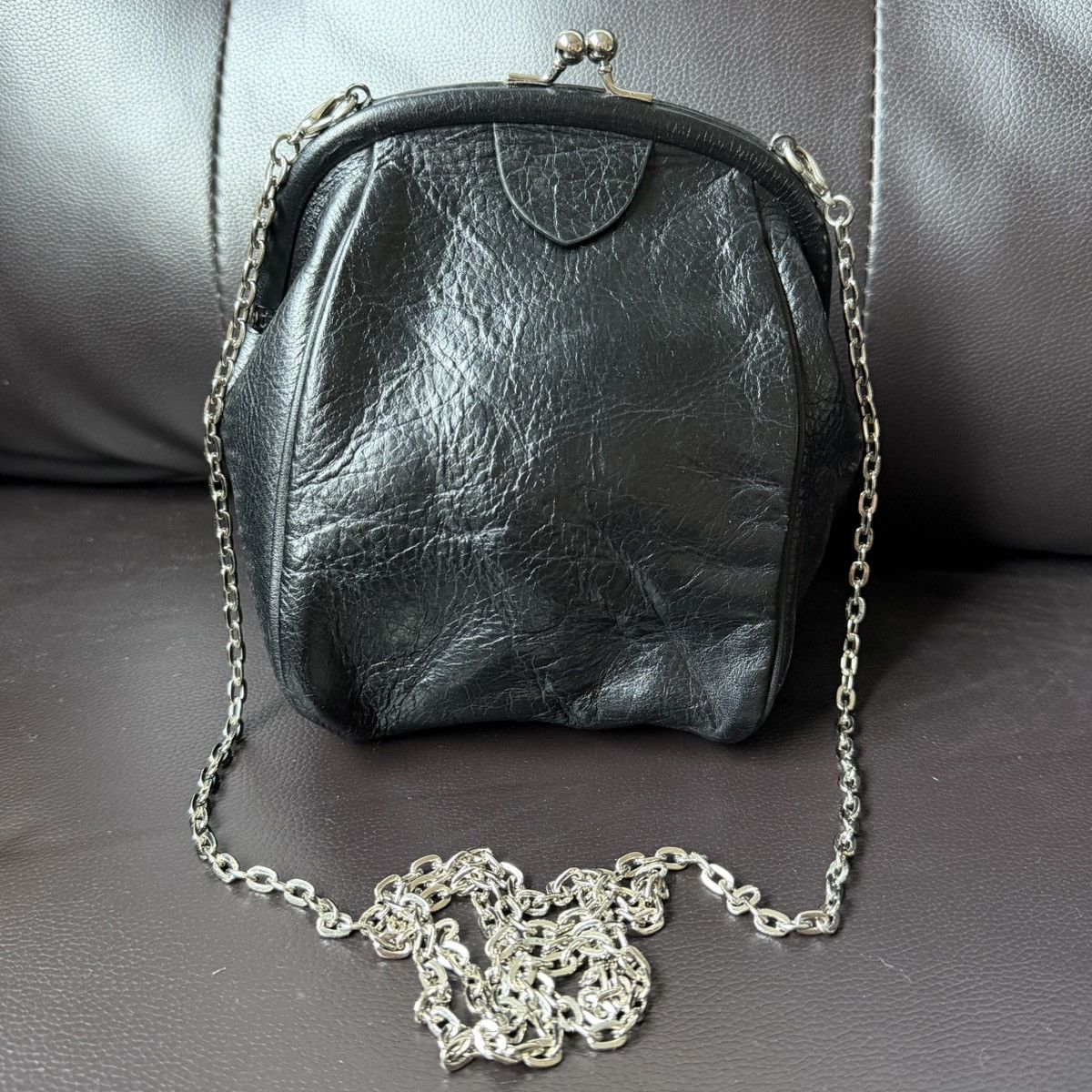 Yohji Yamamoto Yohji Yamamoto - Y’s Kisslock Chain Leather Bag Size ONE SIZE - 1 Thumbnail