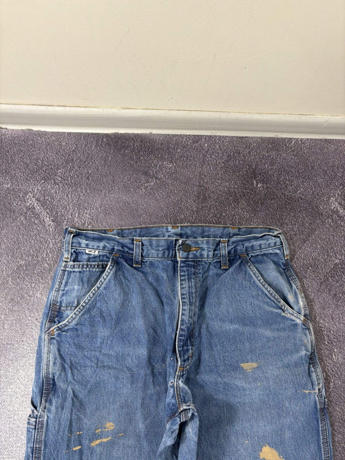 Carhartt Vintage Carhartt Flame Resistant Work Blue Denim Baggy Jeans Size US 33 - 11 Thumbnail