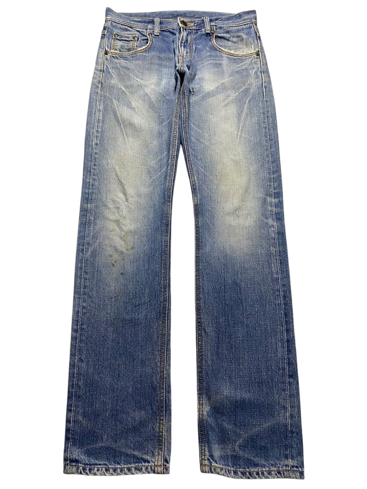 Lee × Vivienne Westwood Vintage Japan Lee Cowboy Buckle Back Distressed Skinny Jeans Size US 30 / EU 46 - 1 Thumbnail