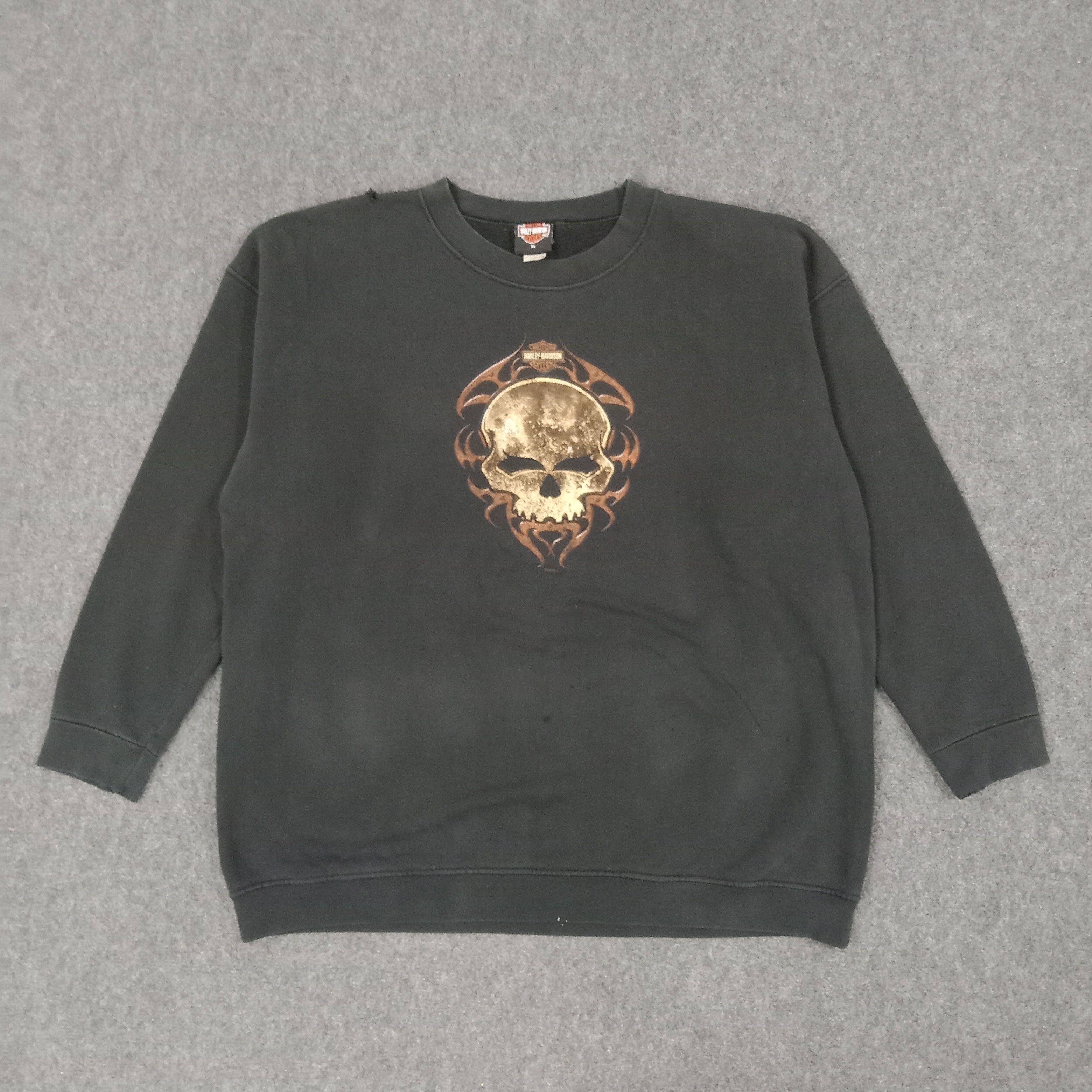Harley Davidson × Vintage Ithaca Harley Davidson American Racing Sweatshirt Size US XL / EU 56 / 4 - 1 Thumbnail