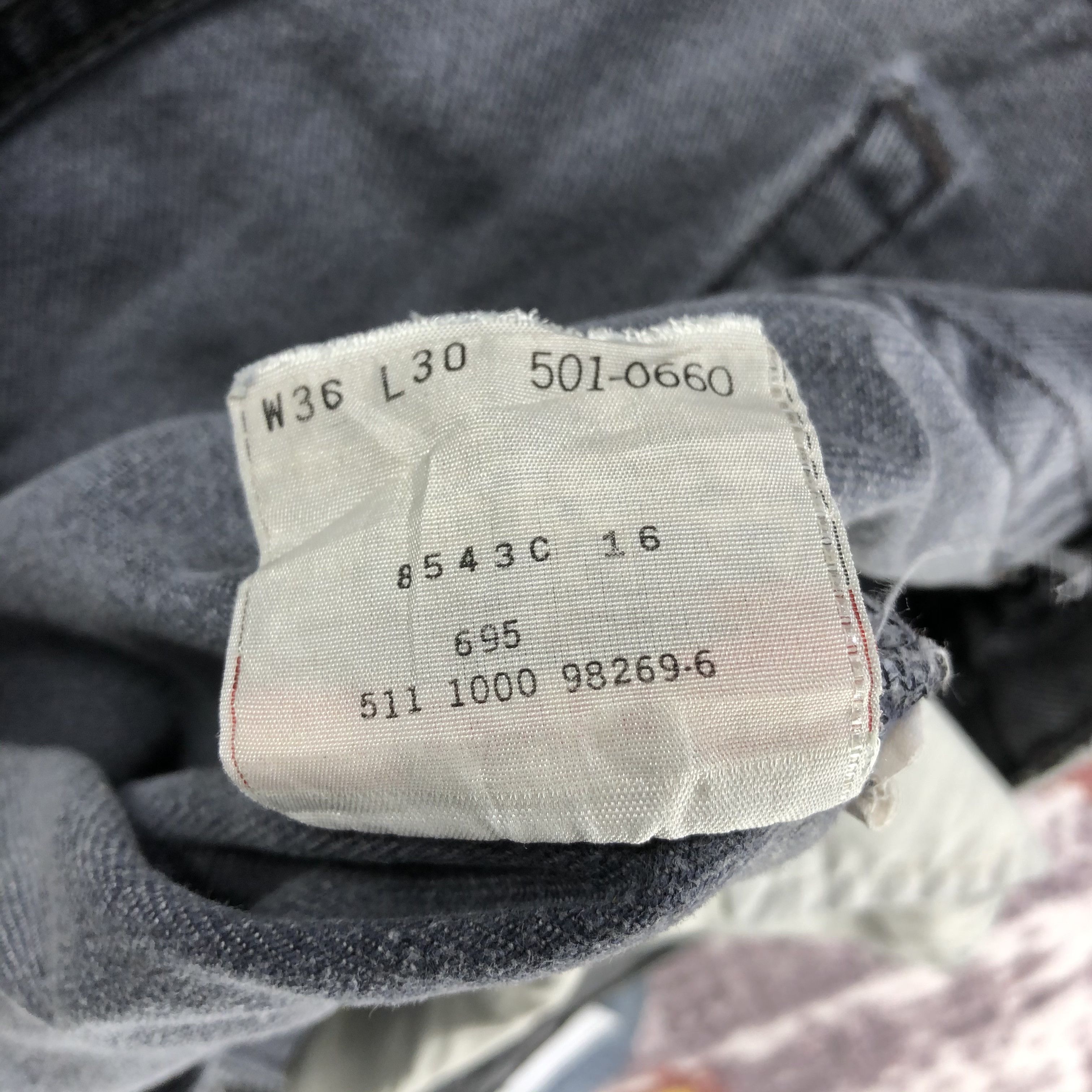 Levi's Vintage 90s Levis 501 Faded Black Jeans-JM2500 Size US 35 - 14 Thumbnail