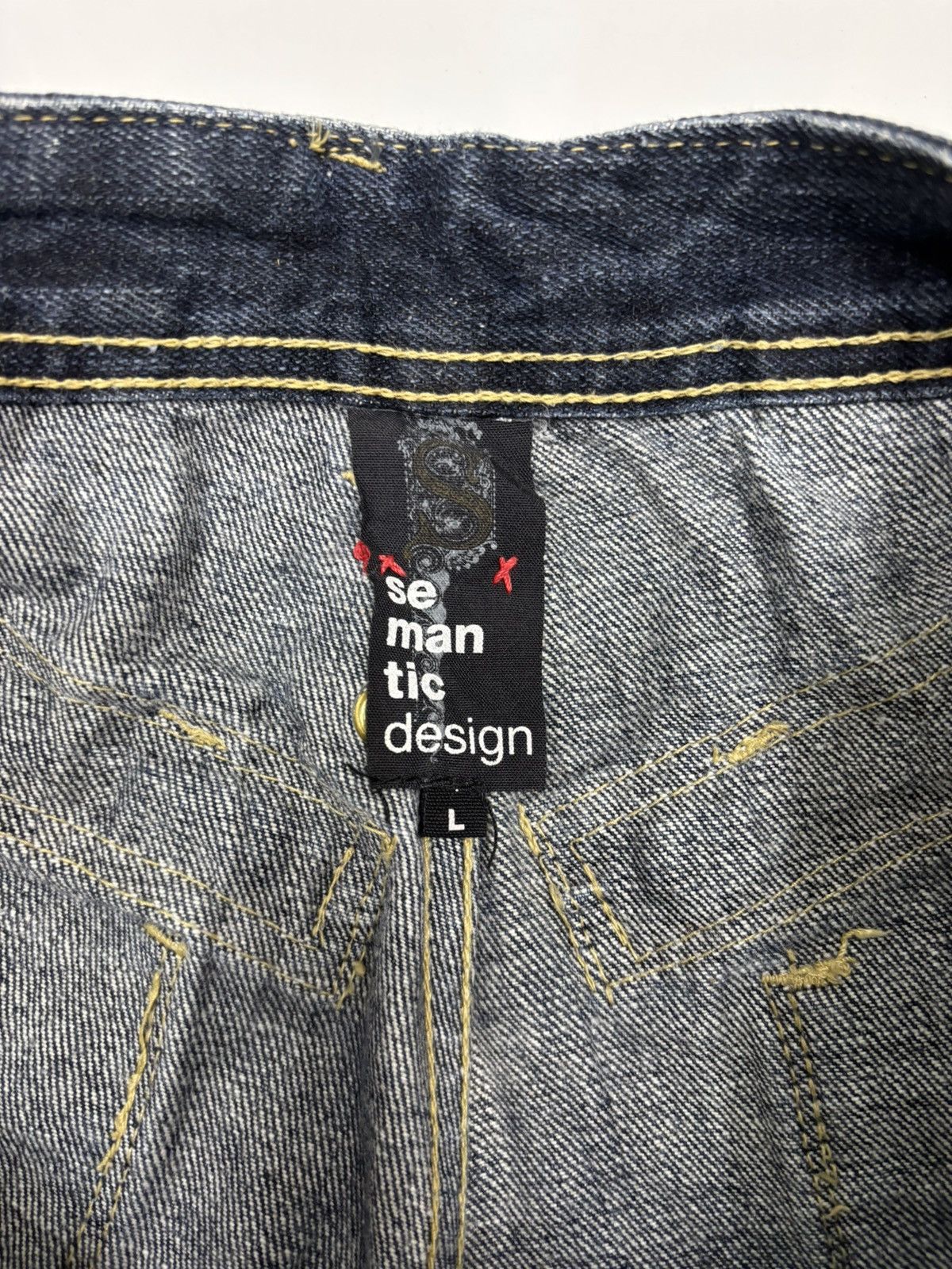 semanticdesign Semantic Design Claw Mark Flared Jean Bootcut Distress Denim Size US 32 / EU 48 - 10 Thumbnail