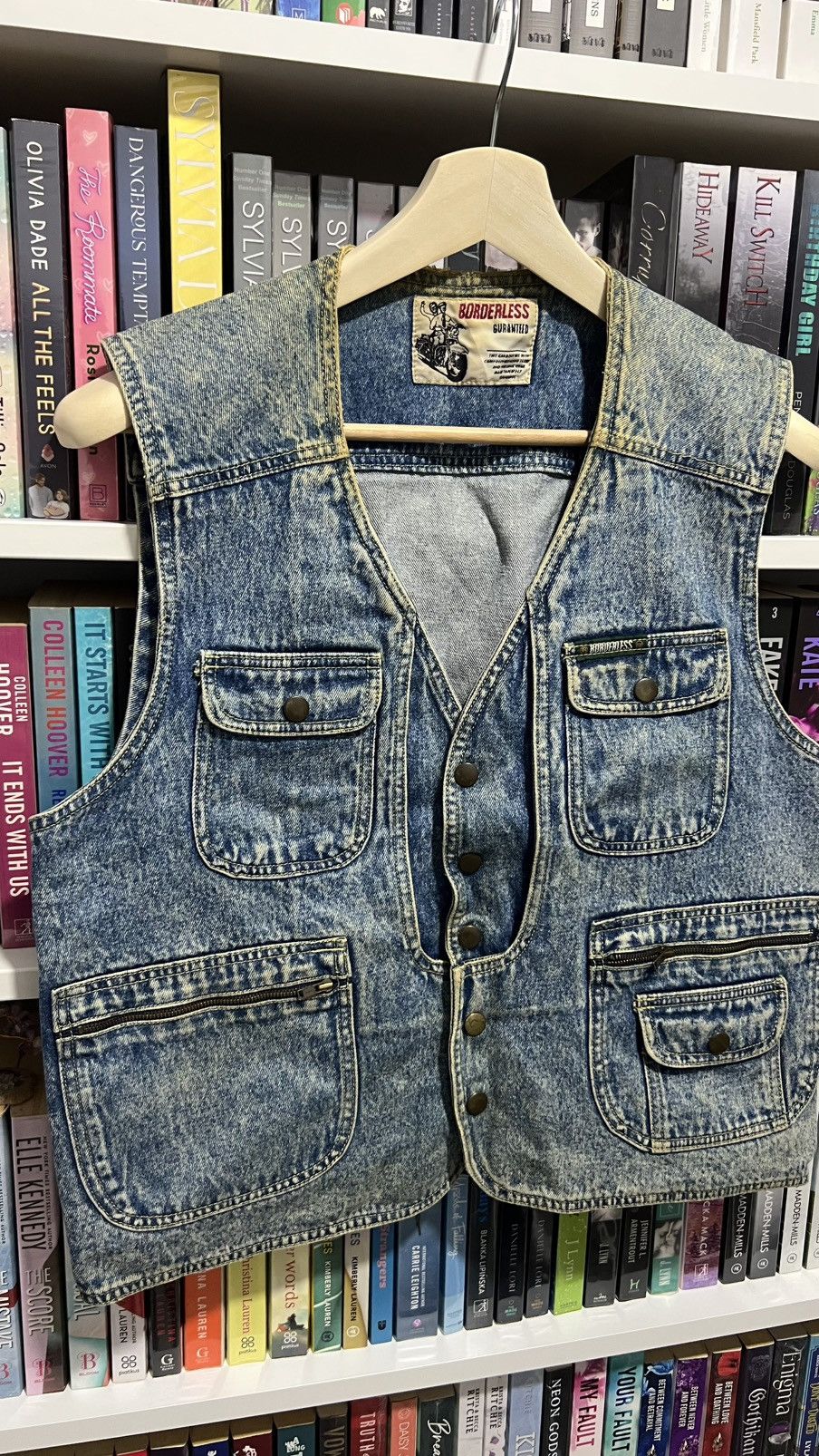 Vintage Vintage Borderless USA Denim Vest Size US L / EU 52-54 / 3 - 2 Thumbnail