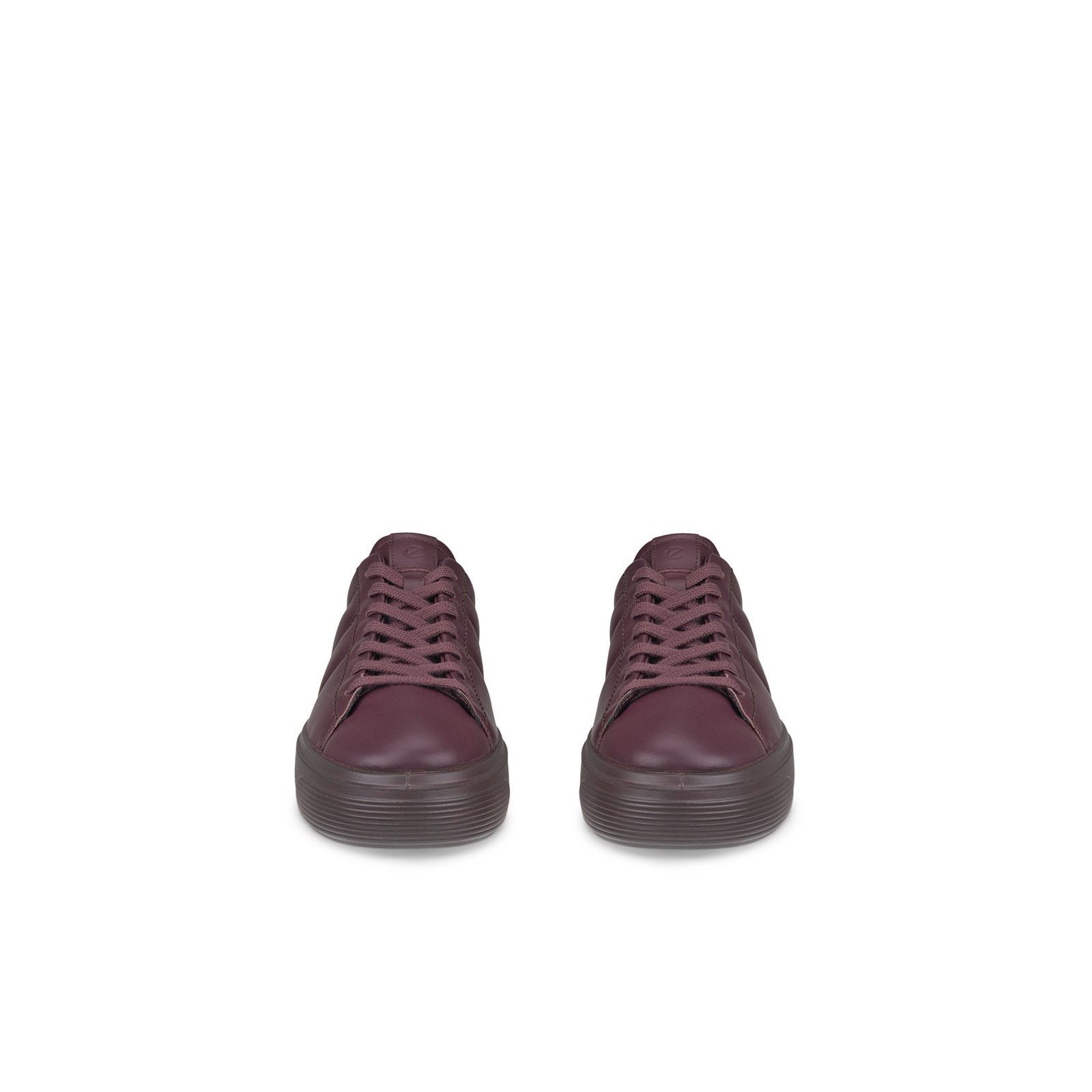 Ecco ECCO WOMEN'S 40 STREET PLATFORM LEATHER SNEAKER FIG MAROON Size US 9 / IT 39 - 5 Thumbnail
