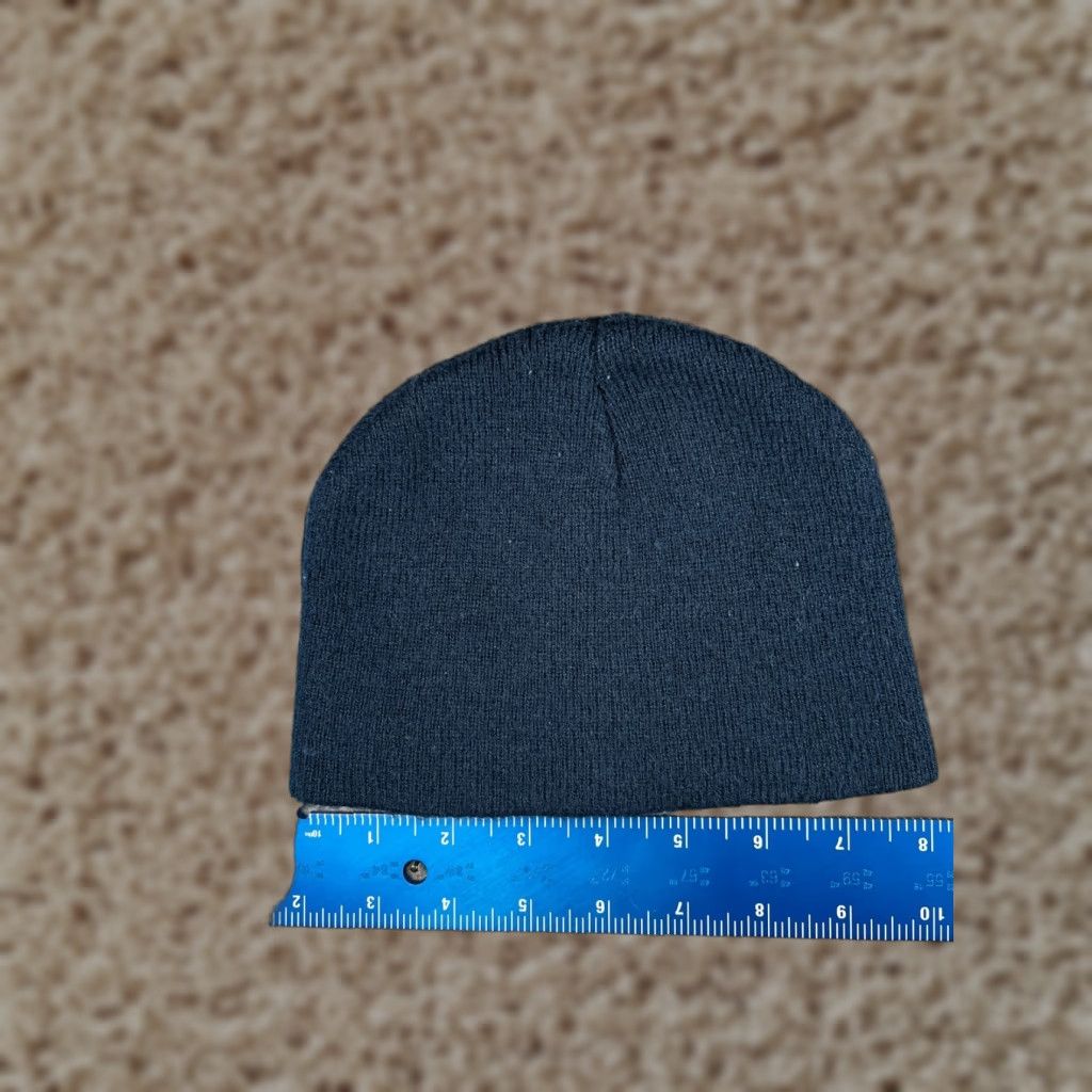 Vintage Beanie Toque Adult One Size Blue Knit 100% Acrylic Winter Ski Outdoors Snow Size ONE SIZE - 1 Thumbnail