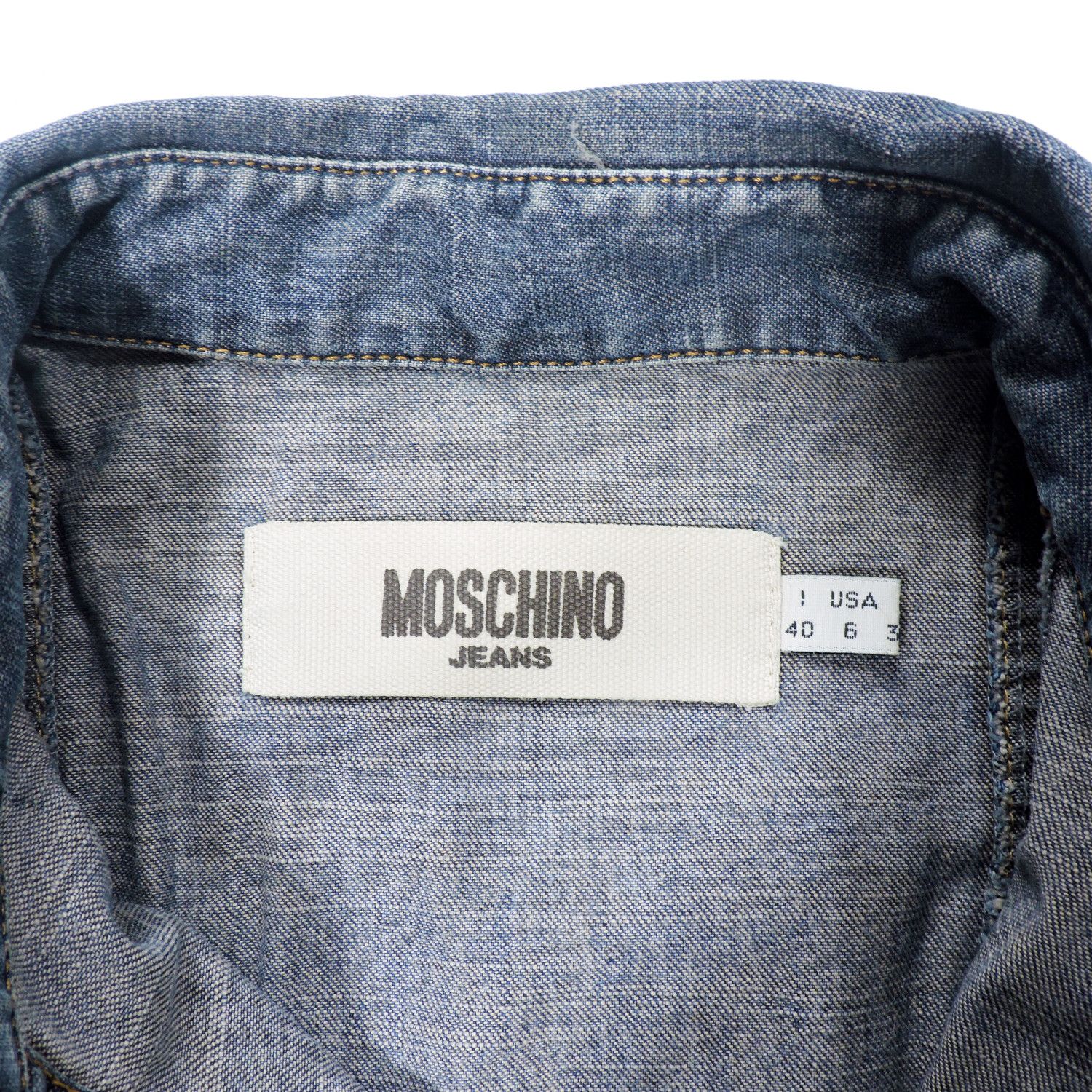 Moschino MOSCHINO JEANS DENIM PUFF LONG SLEEVE SHIRT Size S / US 4 / IT 40 - 3 Thumbnail