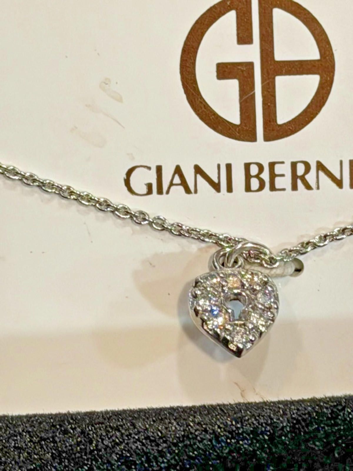 Giani Bernini NWT GianiBernini CubicZirconia SterlingSilver Heart Necklace Size ONE SIZE - 1 Thumbnail