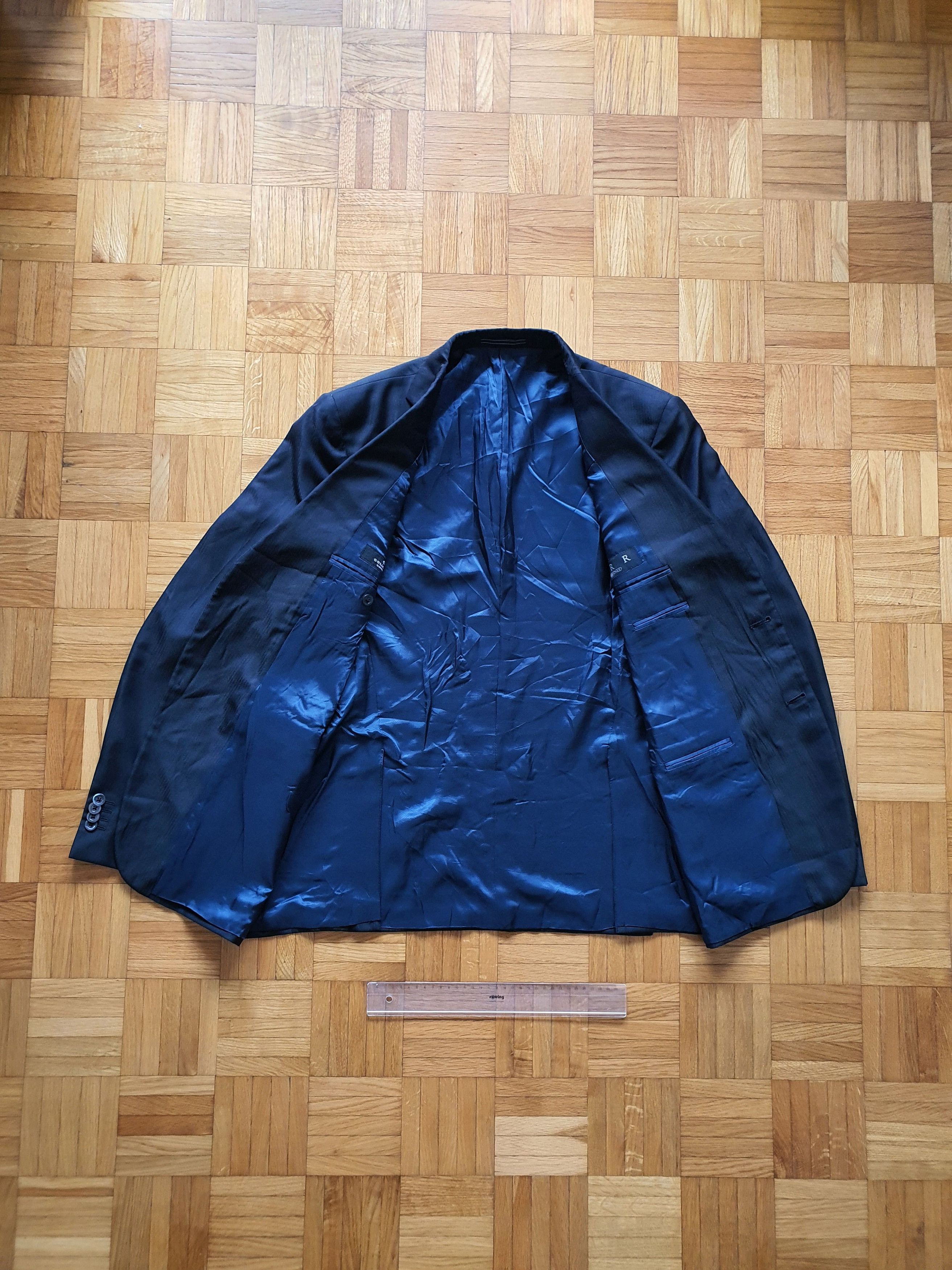 Corneliani ''CC'' Blazer Sports Coat Jacket - Navy, Micro Herringbone Size 44R - 3 Thumbnail