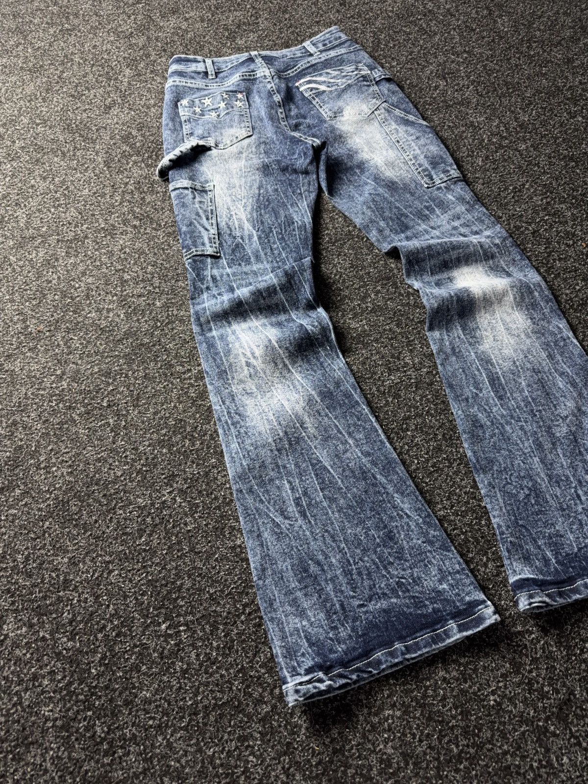 Japanese Brand × Vintage Vintage 90s Low Waist Flare Jeans Y2K Japanese Vibe Size 27" / US 4 / IT 40 - 8 Thumbnail