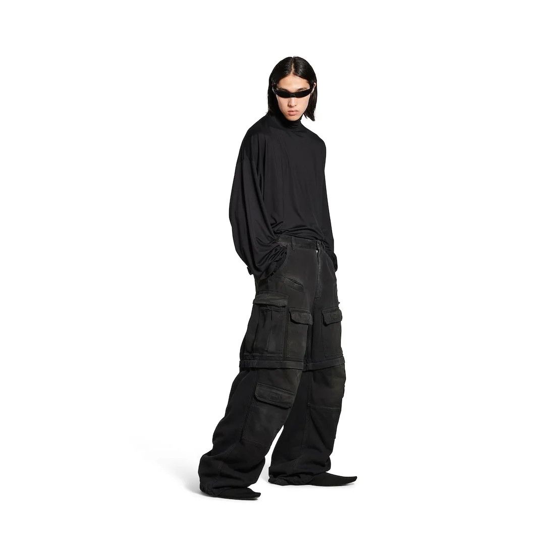 Balenciaga o1tr1nto0426 Cargo Pants in Black Size US 30 / EU 46 - 2 Thumbnail