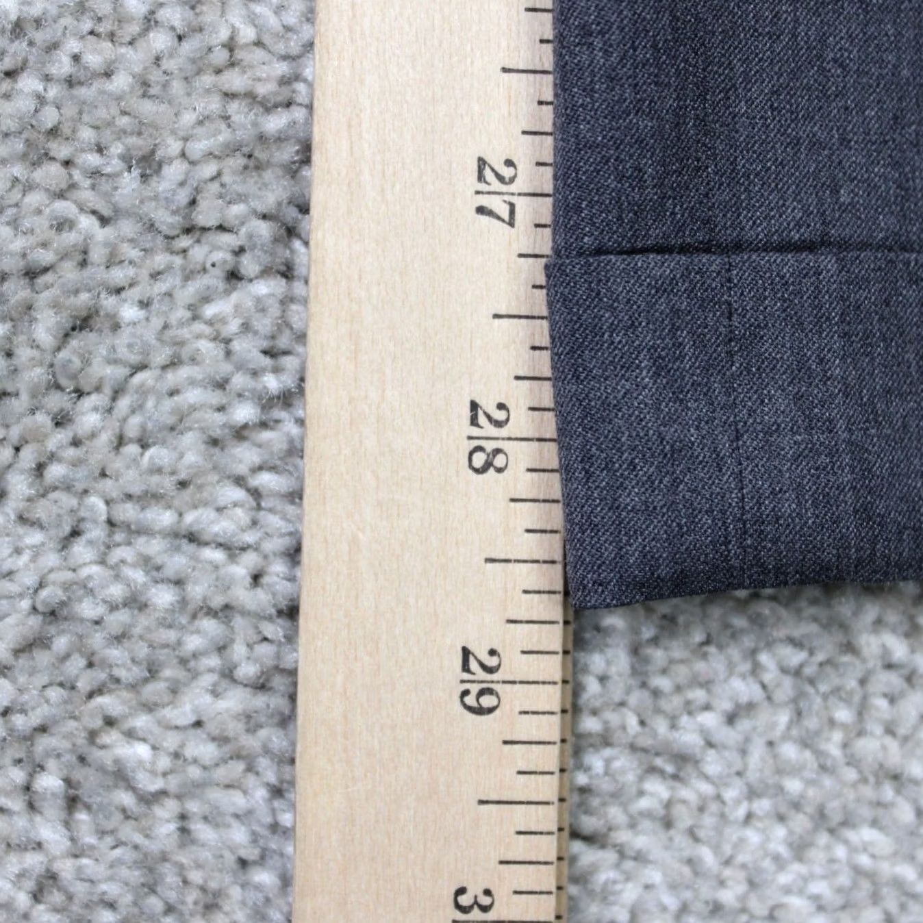 Jos. A. Bank Jos. A. Bank Pants Mens 33x29 Gray 100% Wool Pleated Cuffed Traveler Collection Dress Pants Regular Slim? No, keep as is Size US 33 - 3 Thumbnail