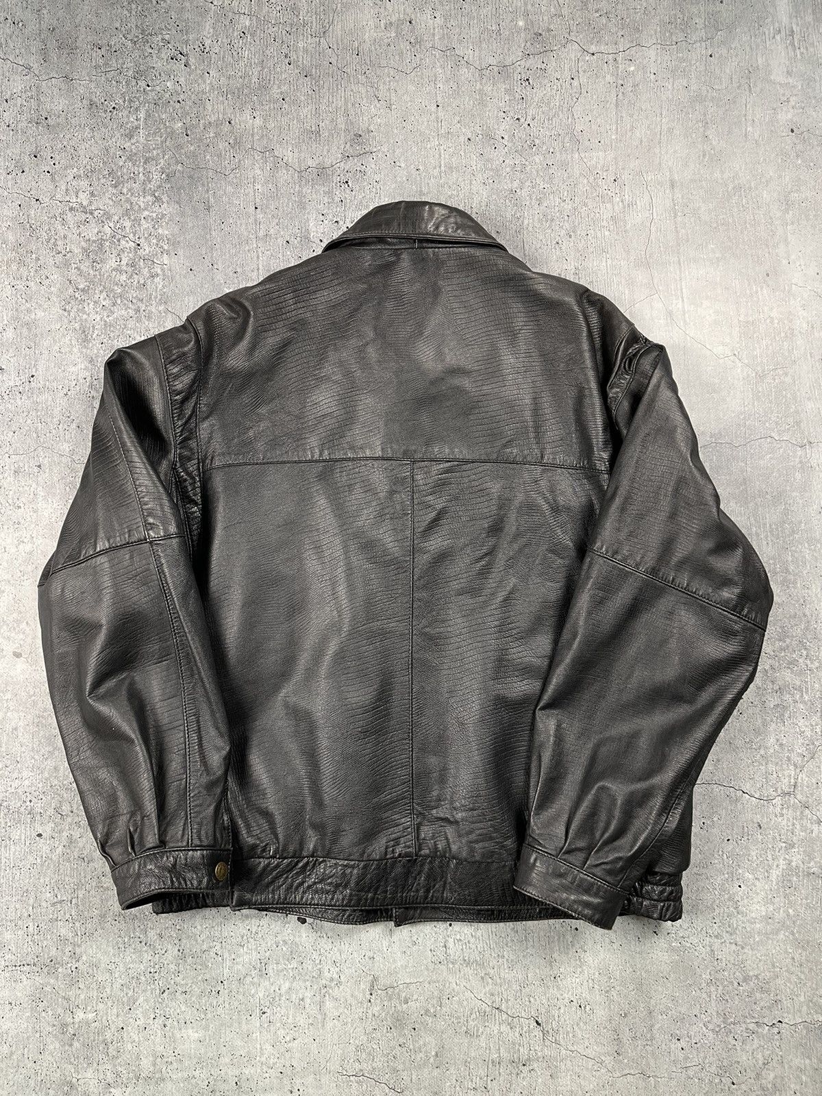 Genuine Leather × Vintage Vintage Bomber Leather Jacket zip Avirex Schott 70-80s Size US XL / EU 56 / 4 - 8 Thumbnail