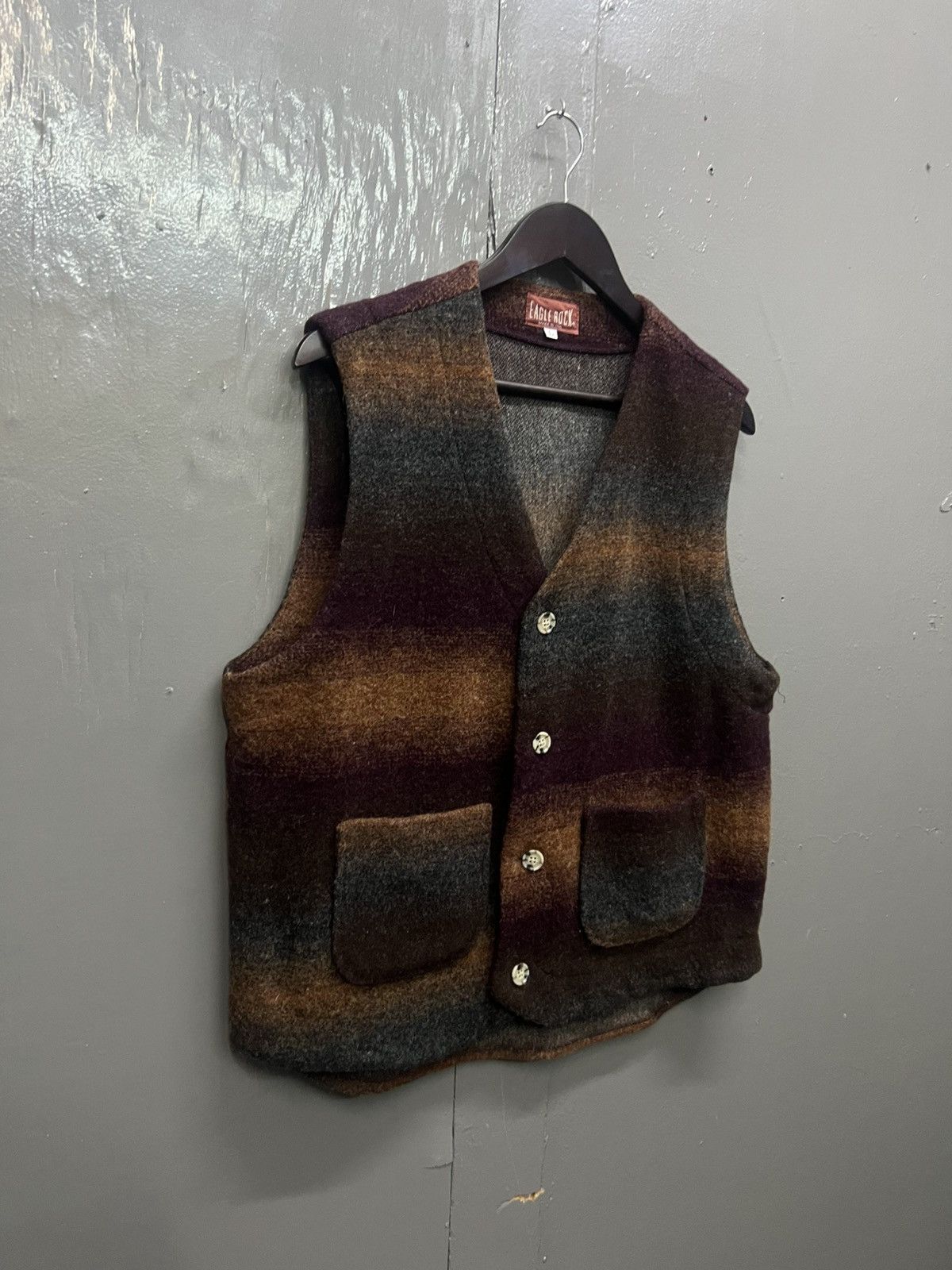 Vintage Vintage Eagle Rock Wool Vest Made In USA Size US L / EU 52-54 / 3 - 3 Thumbnail