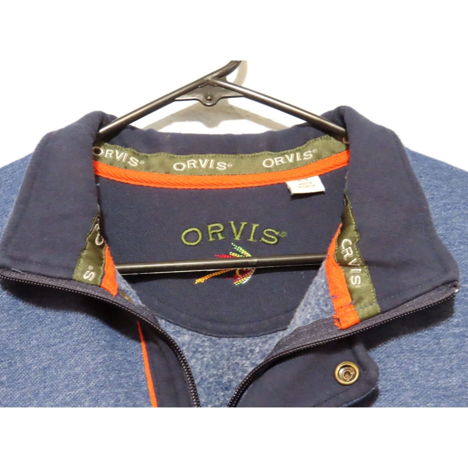 Orvis Orvis Pullover 1/4 Zip Fleece Sweatshirt Men Medium Navy Blue Logo Zipper Mock Neck Casual Winter Fall Classic Outdoor Sweatshirt Size US M / EU 48-50 / 2 - 3 Thumbnail