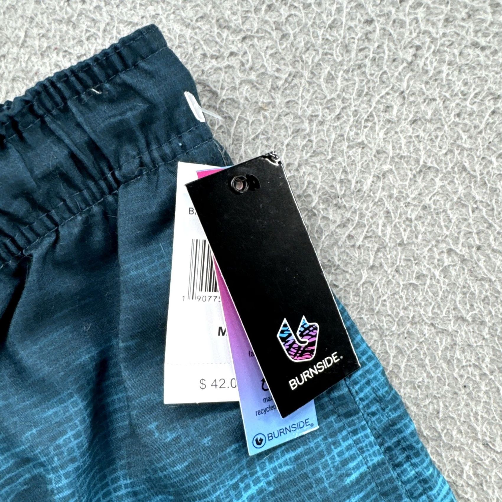 Burnside Burnside Mens Swim Board Shorts UV Protection Quick Dry Striped Multicolor Size M NEW Read Size US 31 - 3 Thumbnail