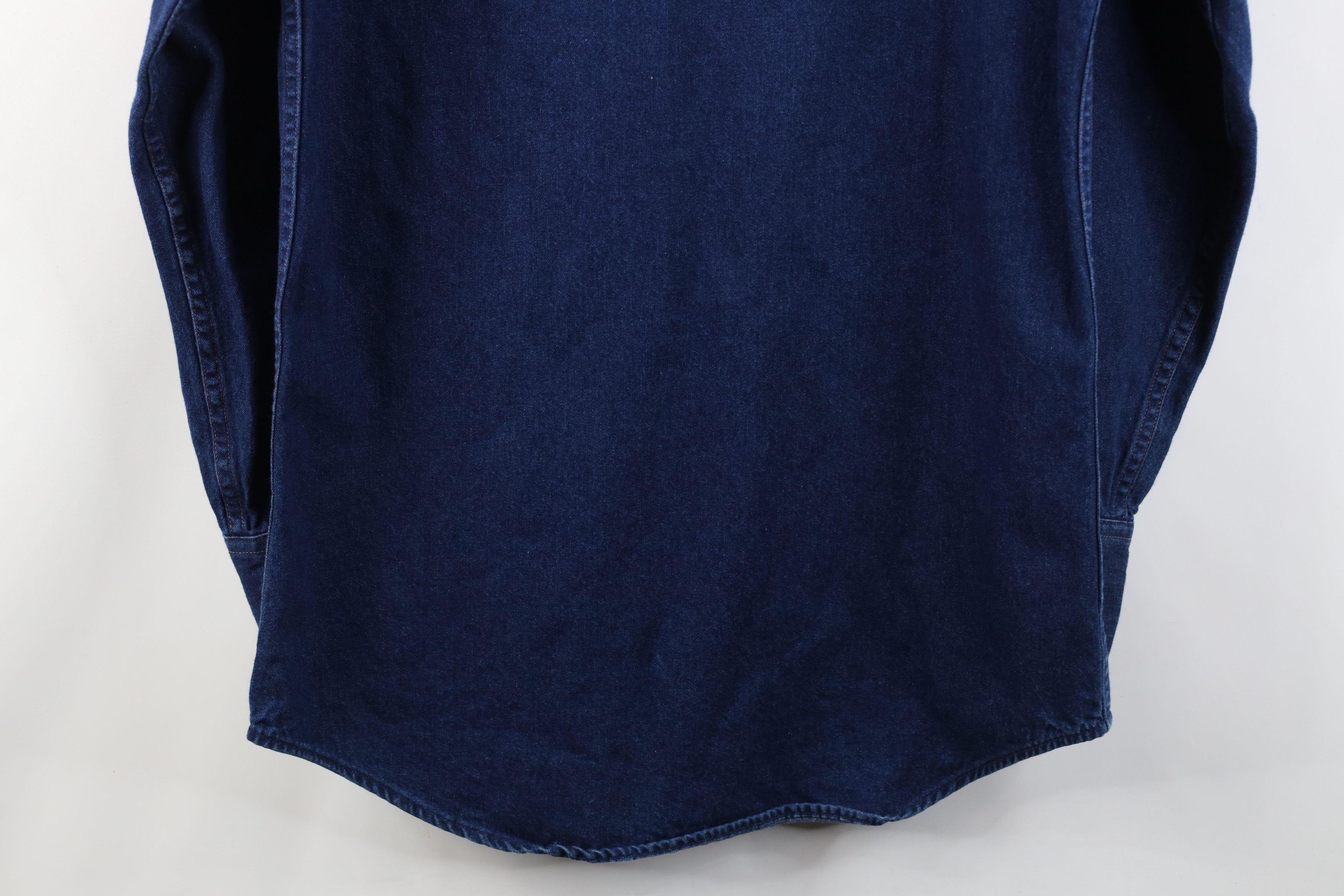 Carhartt Vintage 90s Carhartt Pearl Snap Button Denim Shirt Blue USA Size US M / EU 48-50 / 2 - 15 Thumbnail