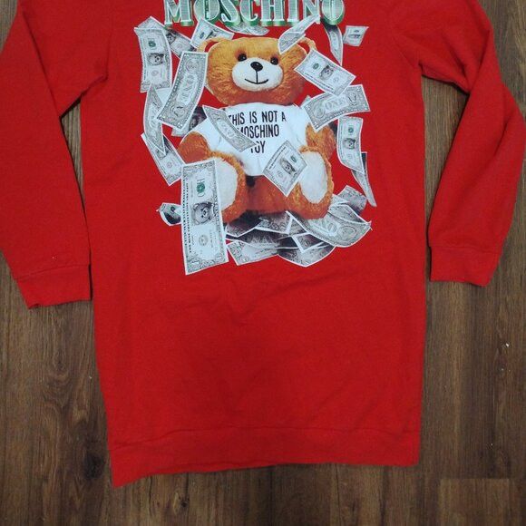 Moschino Moschino Couture Teddy Bear Not A Toy Long Sleeve T-Shirt Size US M / EU 48-50 / 2 - 3 Thumbnail