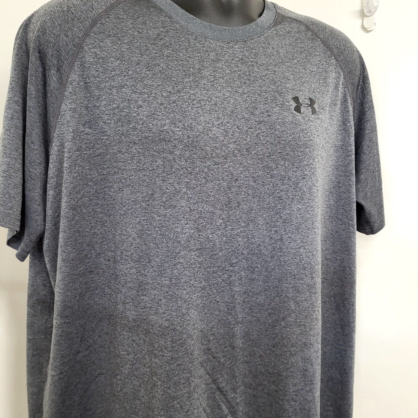 Under Armour UNDER ARMOUR Shirt Men XL Tall Gray HeatGear Loose Crewneck Short Sleeve Logo Size US XL / EU 56 / 4 - 3 Thumbnail
