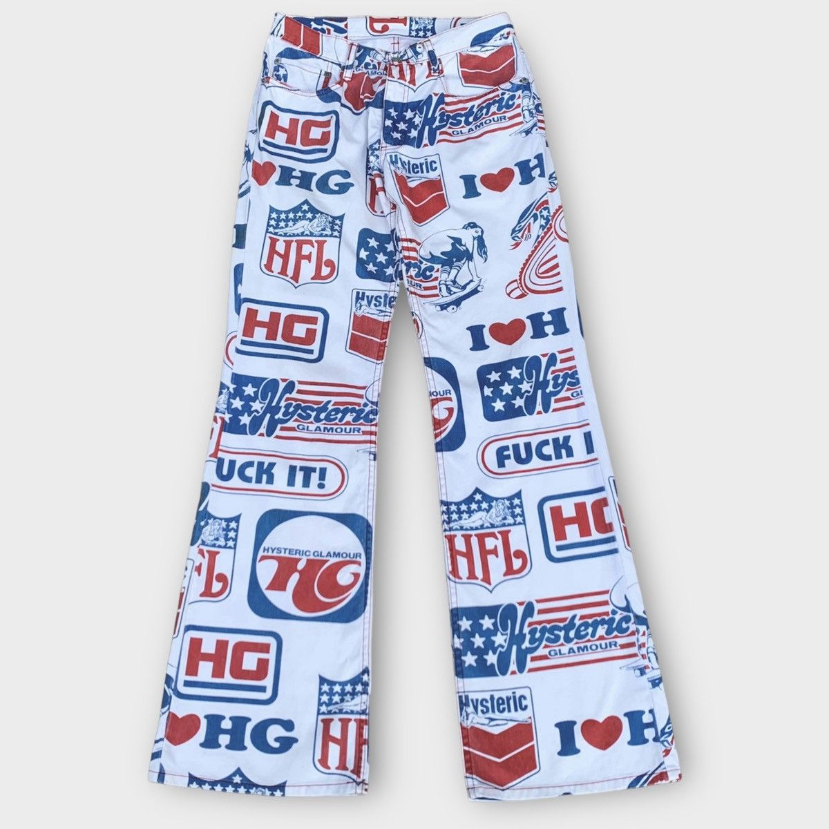 Hysteric Glamour × If Six Was Nine × Seditionaries Skateboard Hysteric glamour Denim Flared Jeans Size 27" / US 4 / IT 40 - 1 Thumbnail