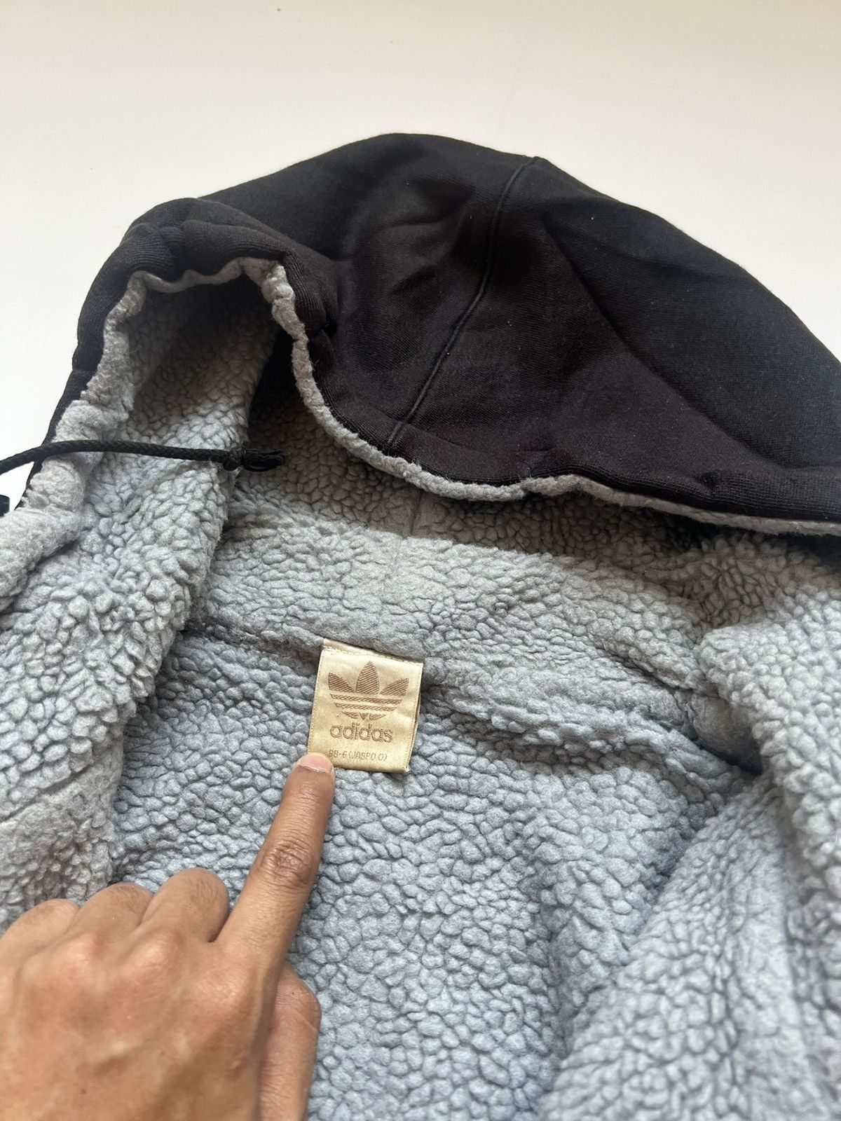 Adidas Vintage 90's Adidas Trefoil Sherpa Jacket Size US XXL / EU 58 / 5 - 4 Thumbnail