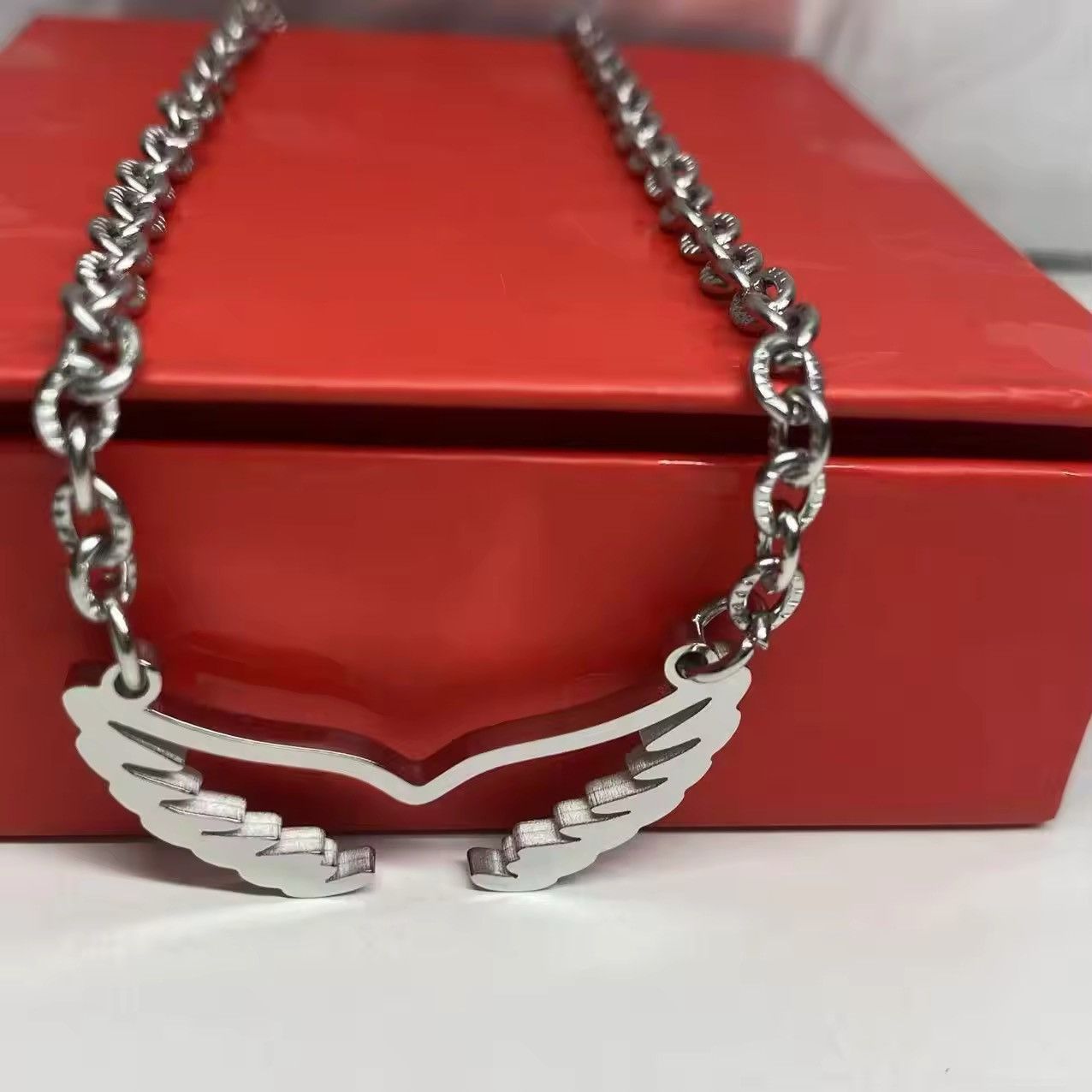 Jewelry Stainless Steel Wings Necklace Size ONE SIZE - 1 Thumbnail