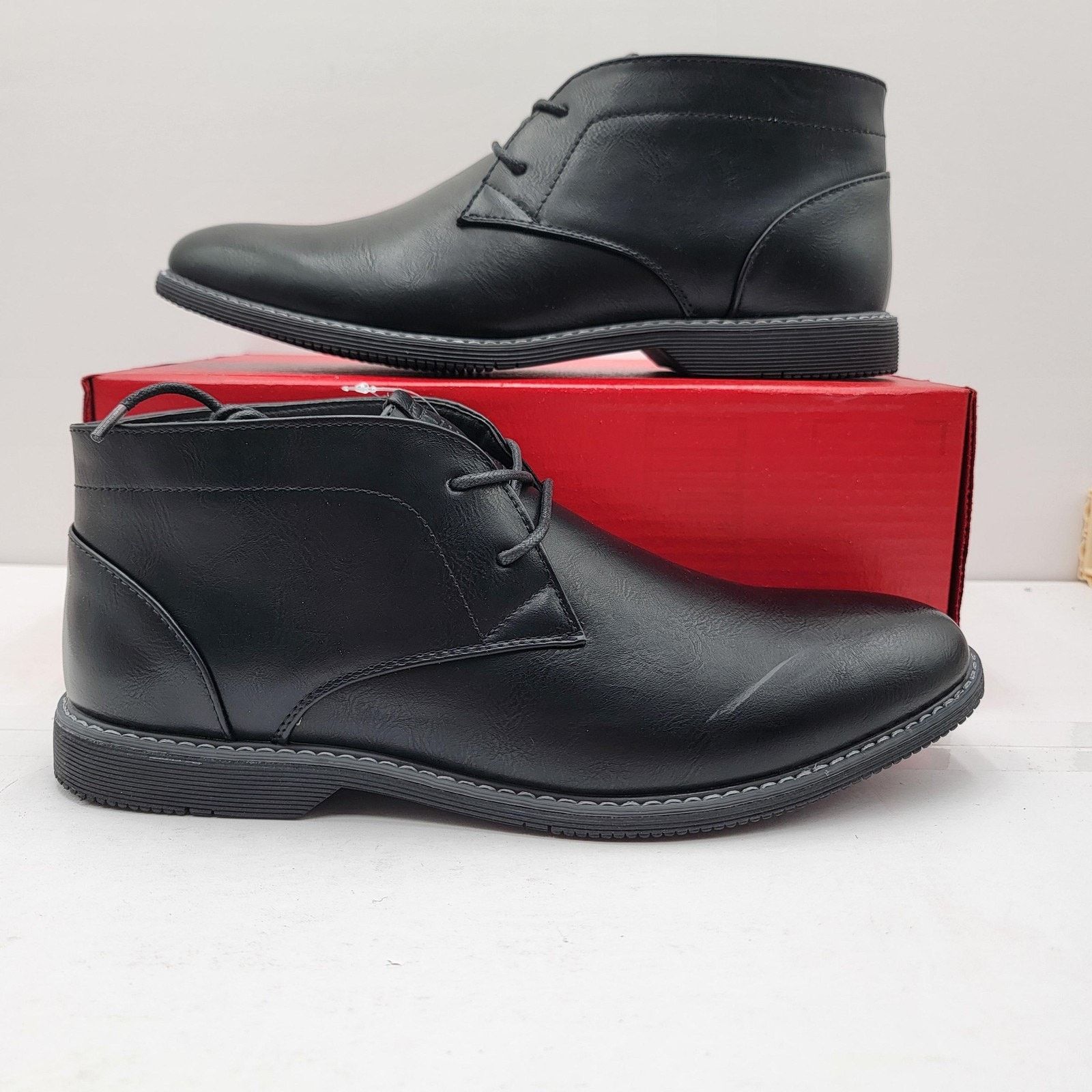 London Fog London Fog Blackburn Men Sz 11 Black Memory Foam Dress Boots Size US 11 / EU 44 - 1 Thumbnail