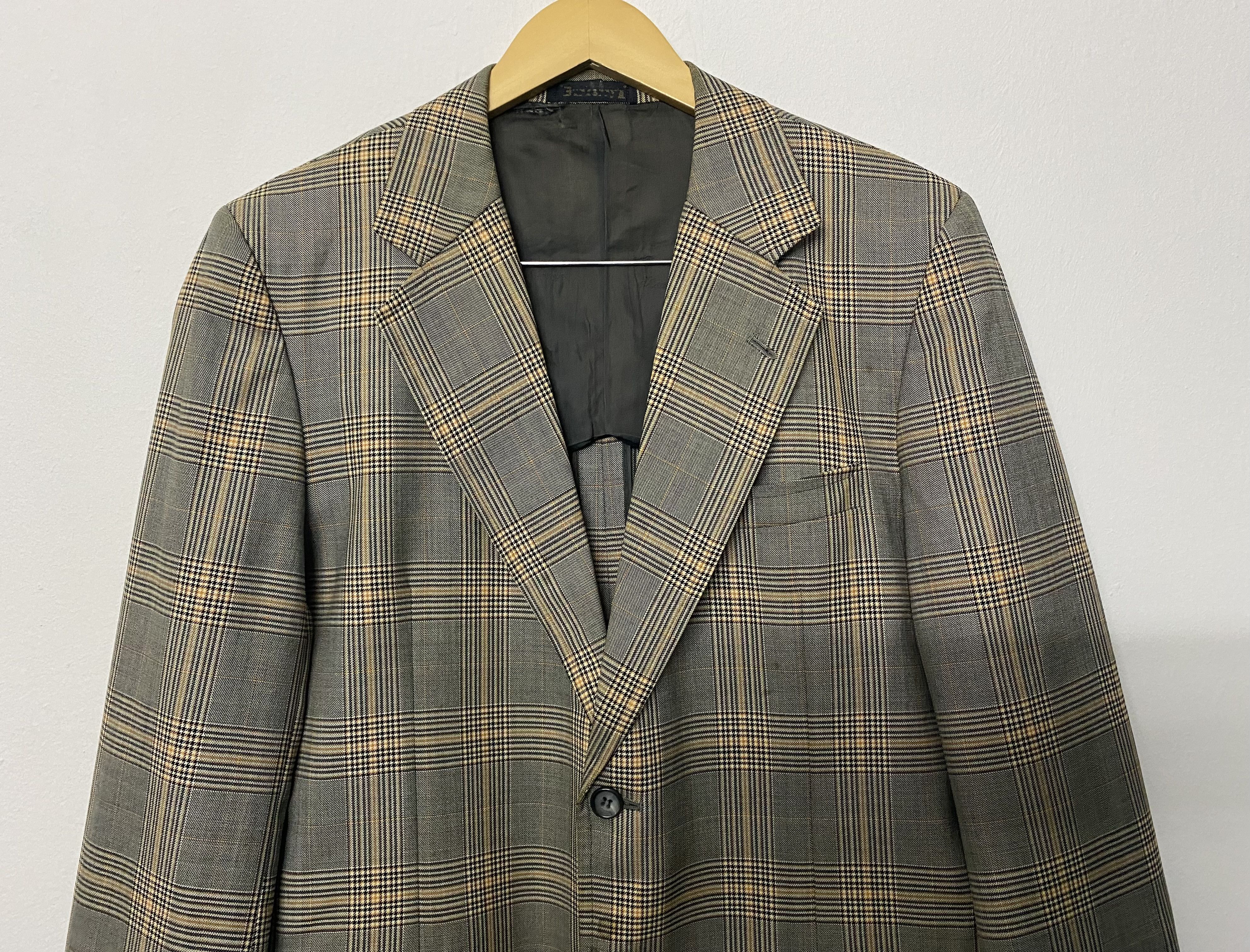 Burberry Prorsum Vintage 80s Burberrys Japan Sanyo Shokai Check Plaid Blazer Size US M / EU 48-50 / 2 - 3 Thumbnail