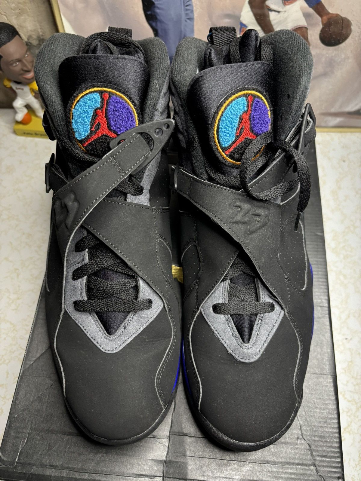 Jordan Brand Air Jordan 8 Retro 2015 Aqua 2015 Size US 12 / EU 45 - 2 Thumbnail