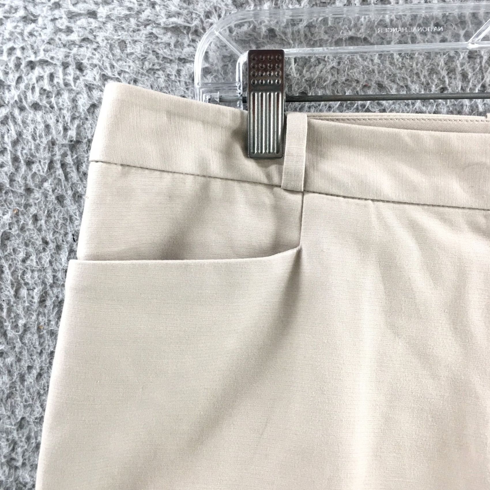 Calvin Klein Calvin Klein Dress Pants Womens 12 Beige Cotton Blend Casual Size 34" / US 12 / IT 48 - 3 Thumbnail