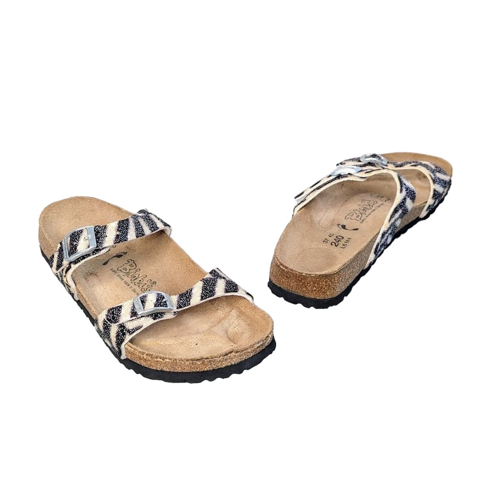 Birkenstock Birkenstock Birkis Black Tahiti Beaded Double Strap Sandals Size US 6 / IT 36 - 1 Thumbnail