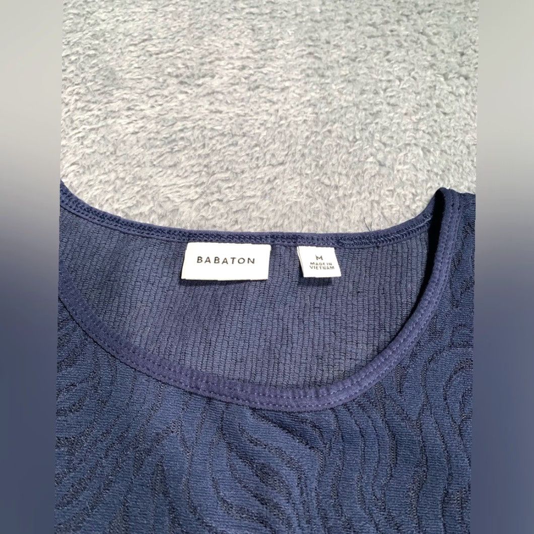 Vintage Babaton Bodysuit One Piece Navy Blue Textured M Women Medium Size M / US 6-8 / IT 42-44 - 5 Thumbnail