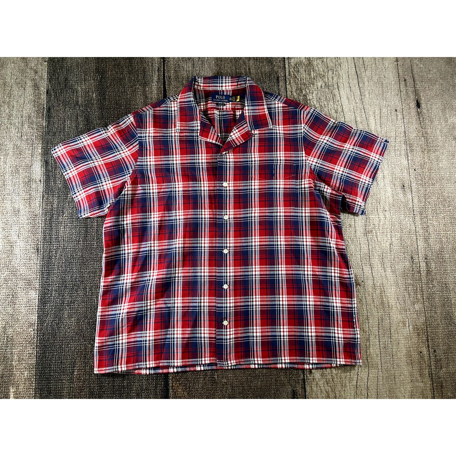 Polo Ralph Lauren Polo Ralph Lauren Short Sleeve Shirt Mens XXL Red Plaid Size US XXL / EU 58 / 5 - 2 Thumbnail