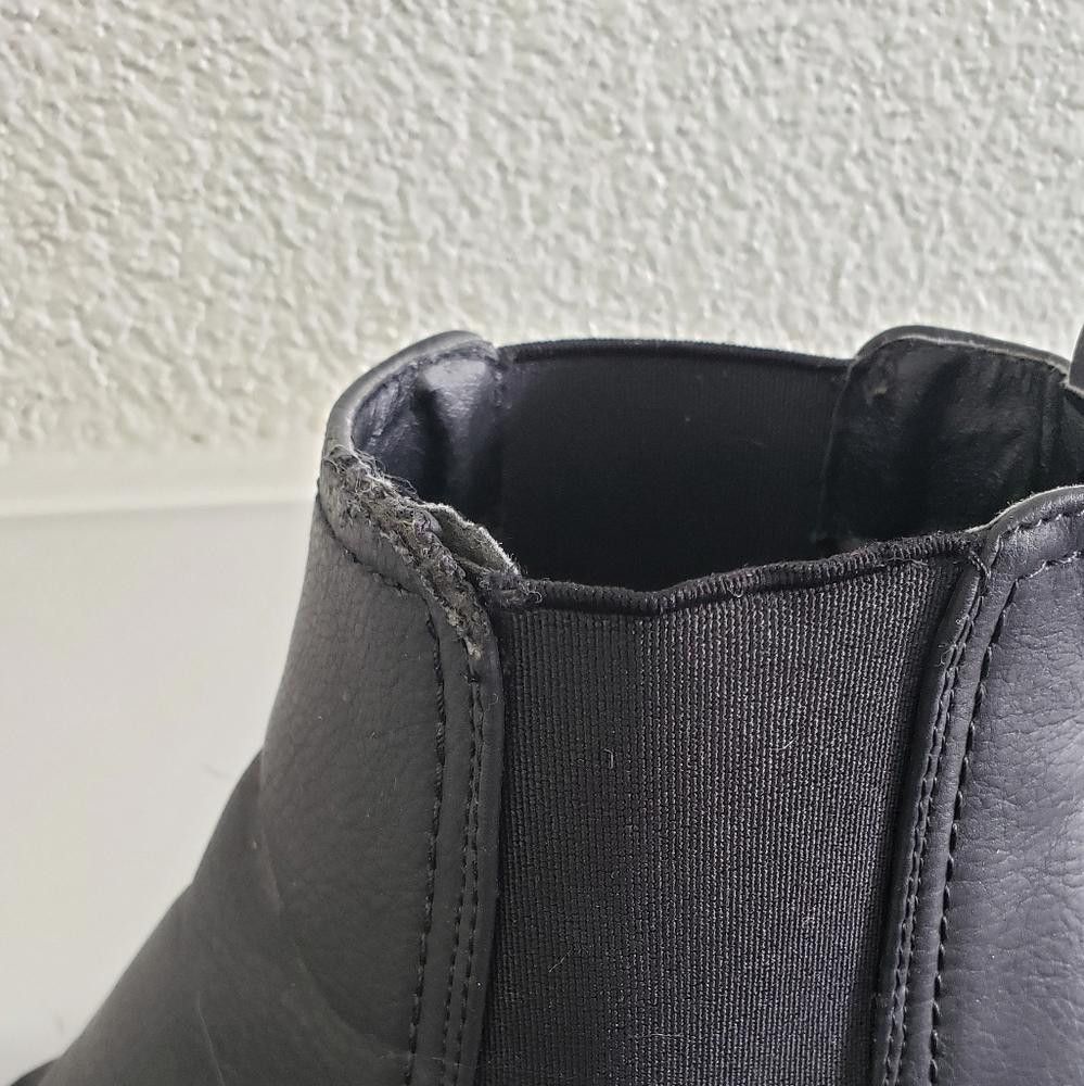 Designer Black Matte Leather Krush Bootie Size US 7 / IT 37 - 4 Thumbnail