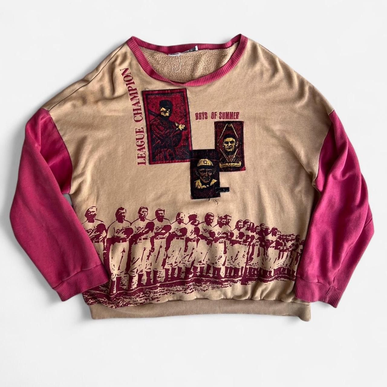 Vintage Vintage Baseball League Champion Two-Tone Sweater Size US L / EU 52-54 / 3 - 1 Thumbnail