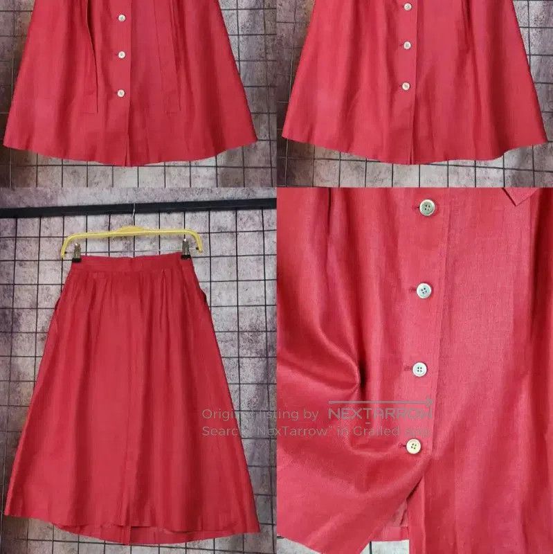 Other YSL Red Linen Midi Skirt for Summer . Size 29" - 1 Thumbnail