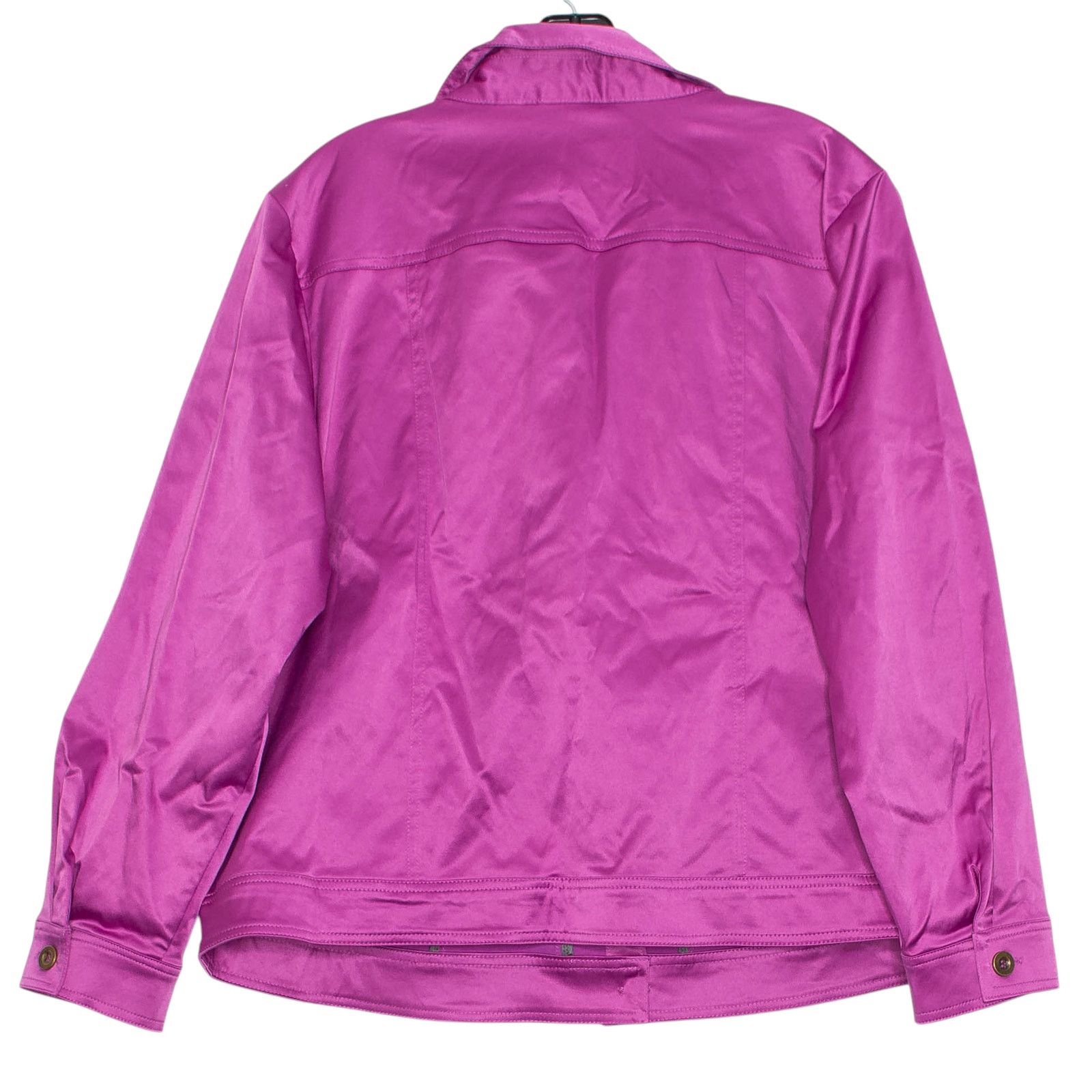 Joan Rivers Joan Rivers Trucker Jacket Y2K Silky Glam Jewel Tone Luxe 1X Size XXL / US 16-18 / IT 52-54 - 3 Thumbnail