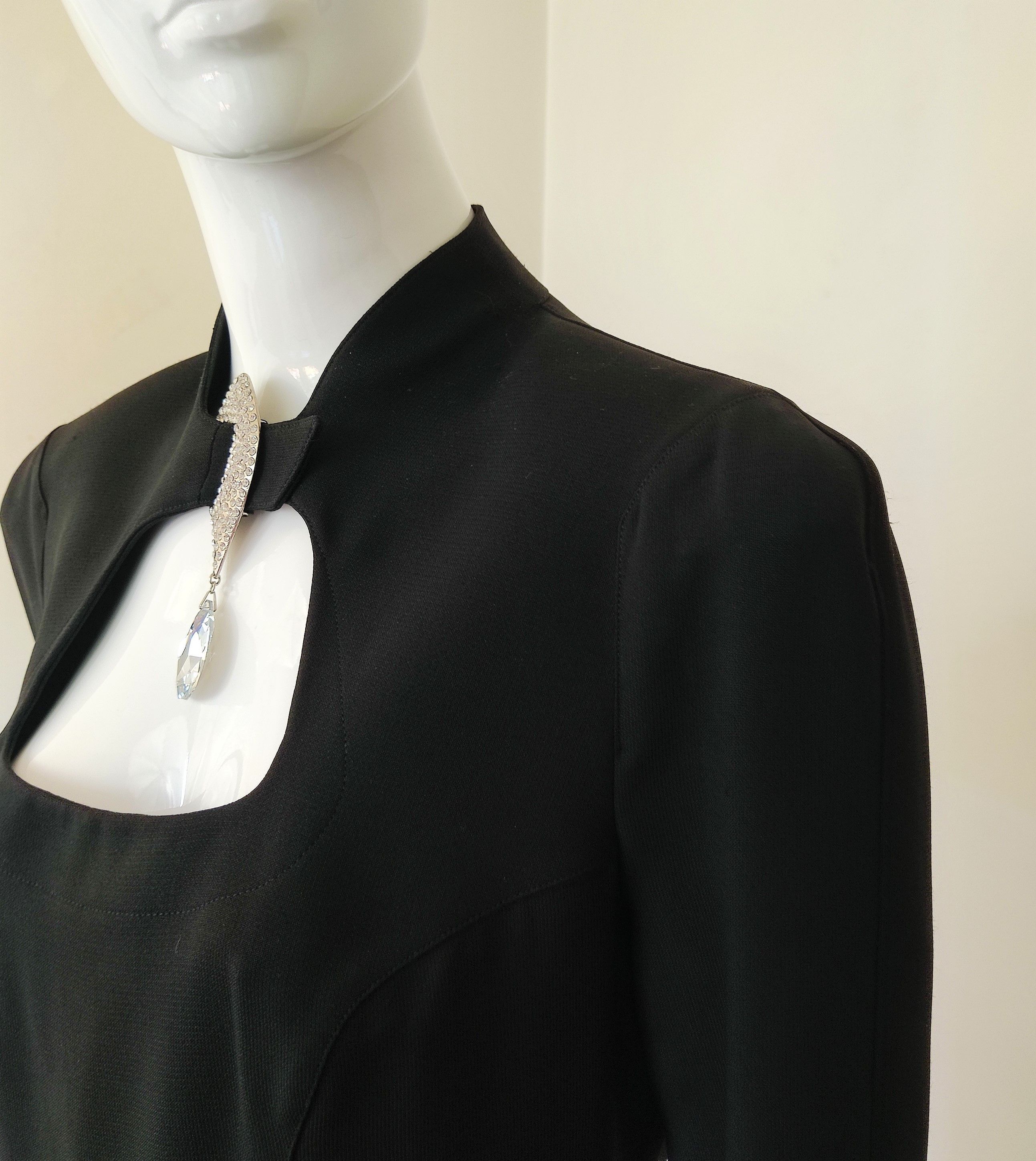 Thierry Mugler Thierry Mugler Couture Runway Rhinestone Diamond Dress Size S / US 4 / IT 40 - 10 Thumbnail