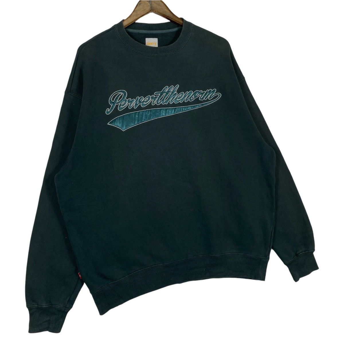 Vintage Vintage Kookyn Crewneck Sweatshirt Green Pullover Jumper Size US XL / EU 56 / 4 - 2 Thumbnail