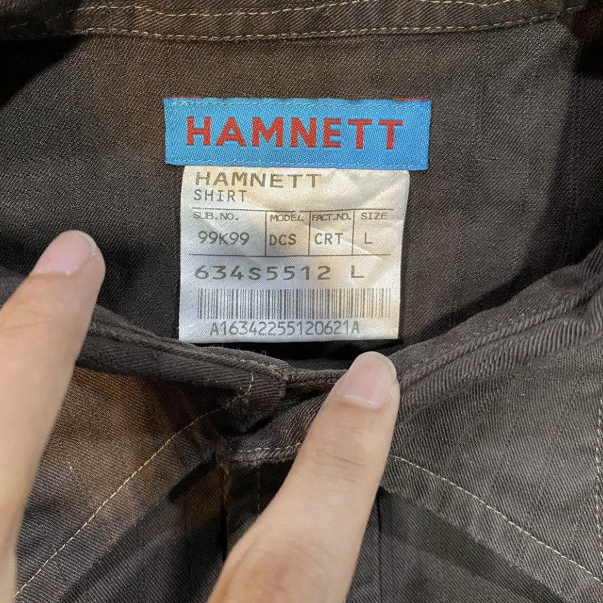 Katharine Hamnett London Vintage Katharine Hamnett London Brown Denim Western Shirt Size US L / EU 52-54 / 3 - 8 Thumbnail