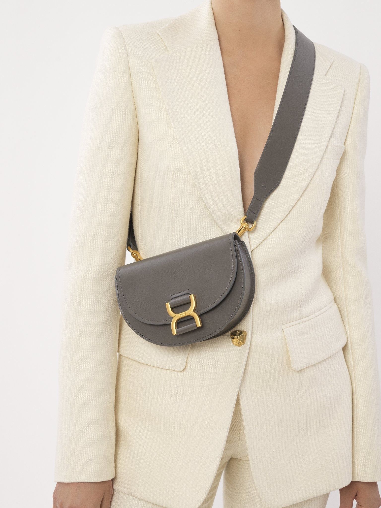 Chloe o1loc1c10425 Size:OS/Marcie Mini Crossbody Bag Elephant Grey Size ONE SIZE - 5 Thumbnail
