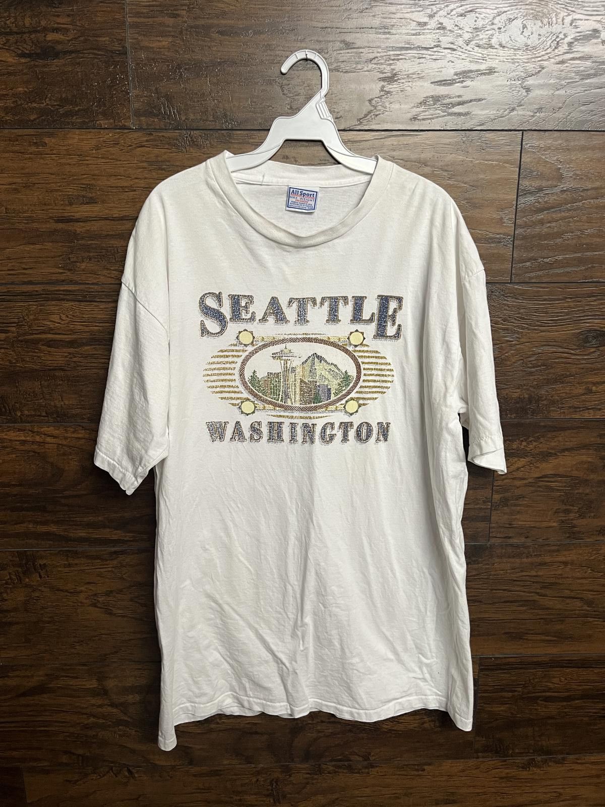 All Sport VTG Seattle Tourist T-shirt Washington Space Needle Tee - XL Size US XL / EU 56 / 4 - 1 Thumbnail