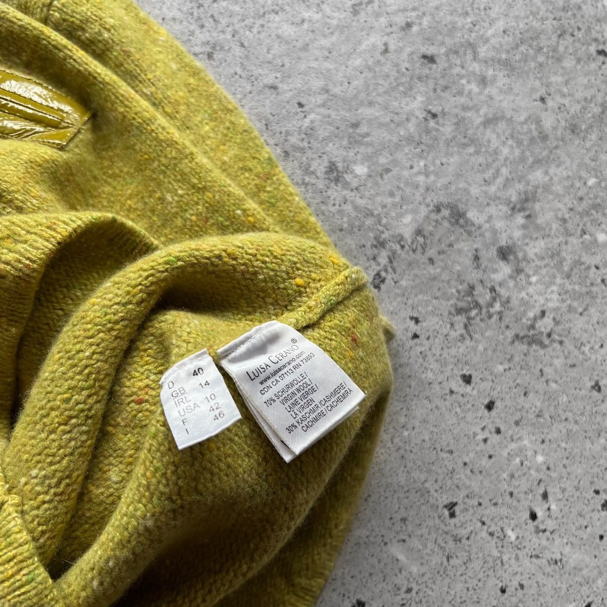 Luisa Cerano Luisa Cerano Womens Premium Full Zip Yellow Sweater Cardigan Size S / US 4 / IT 40 - 7 Thumbnail