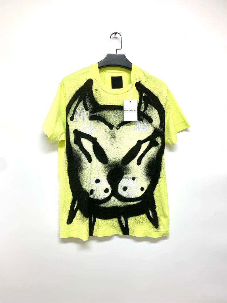 Givenchy Givenchy Chito Joint Logo Graffiti Dog Head Short Sleeve T- Size US S / EU 44-46 / 1 - 1 Thumbnail